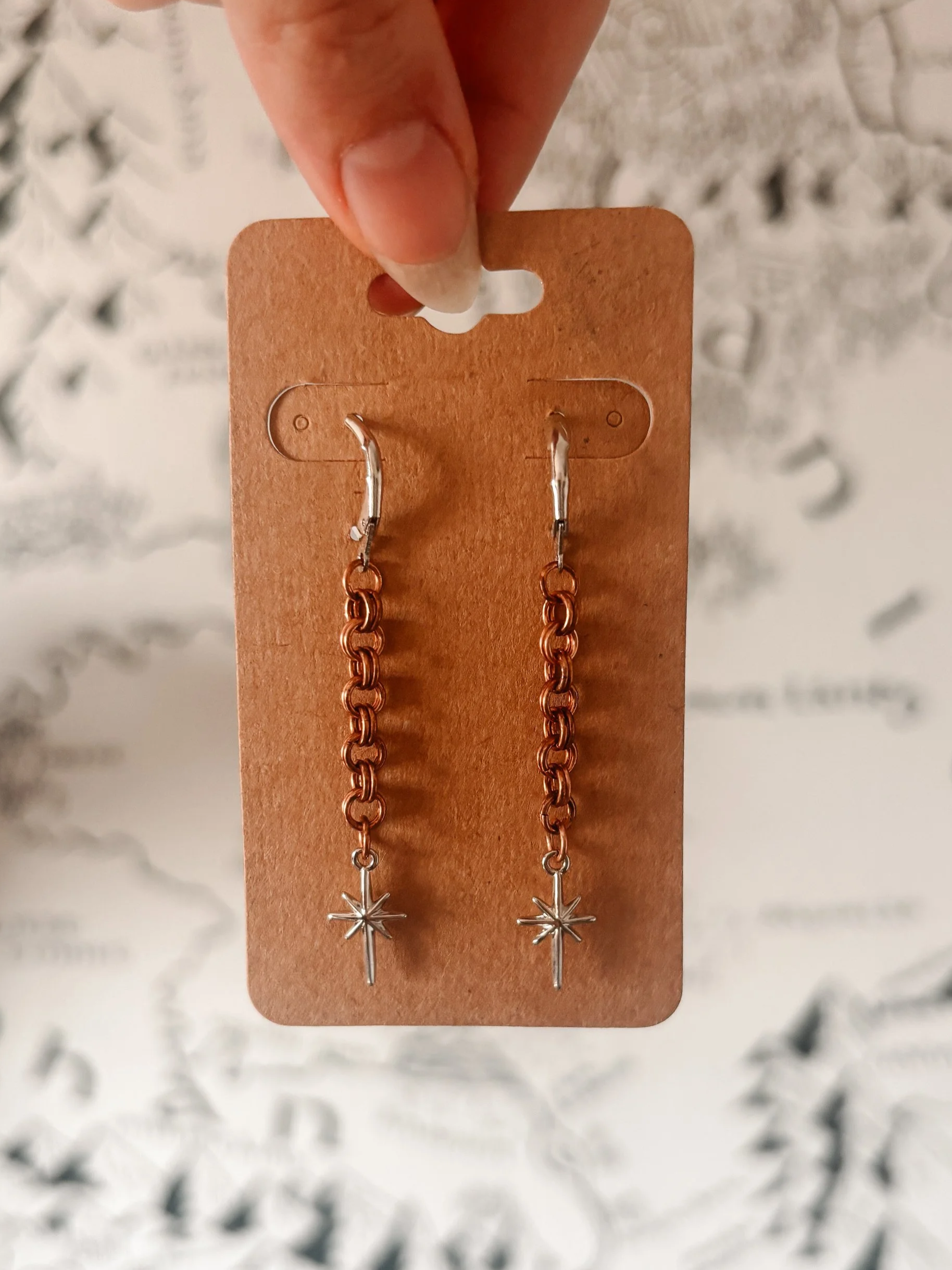 Chainmail Star Drop Earrings w/ variants