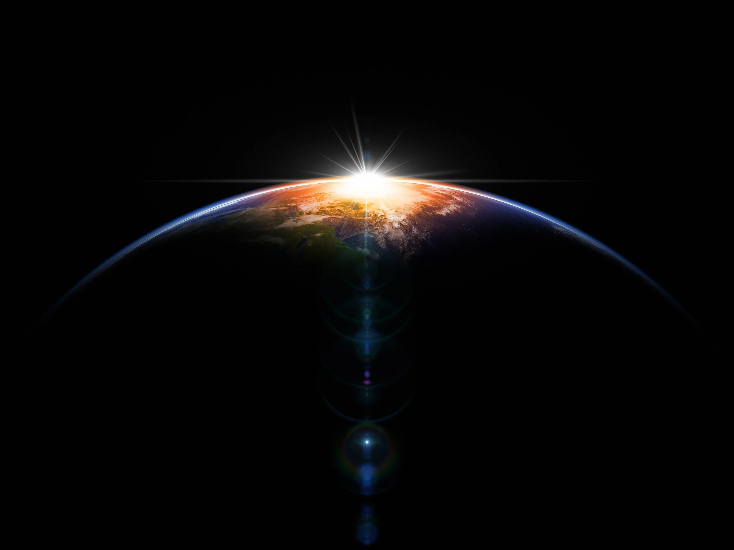 earth photographed from space