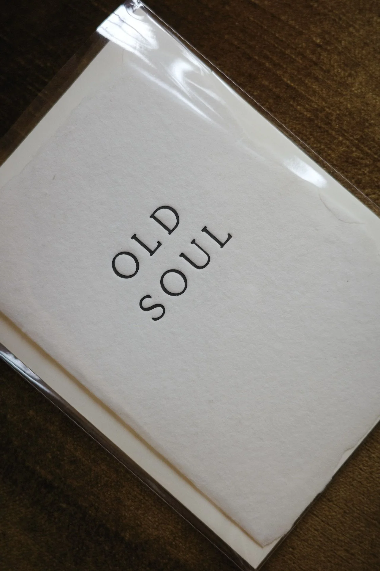 Old Soul Letterpressed Handmade Paper Card