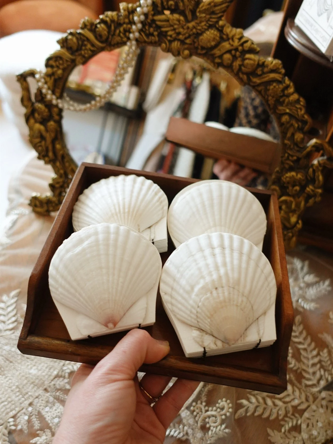 Handmade Watercolor Shell Notebook