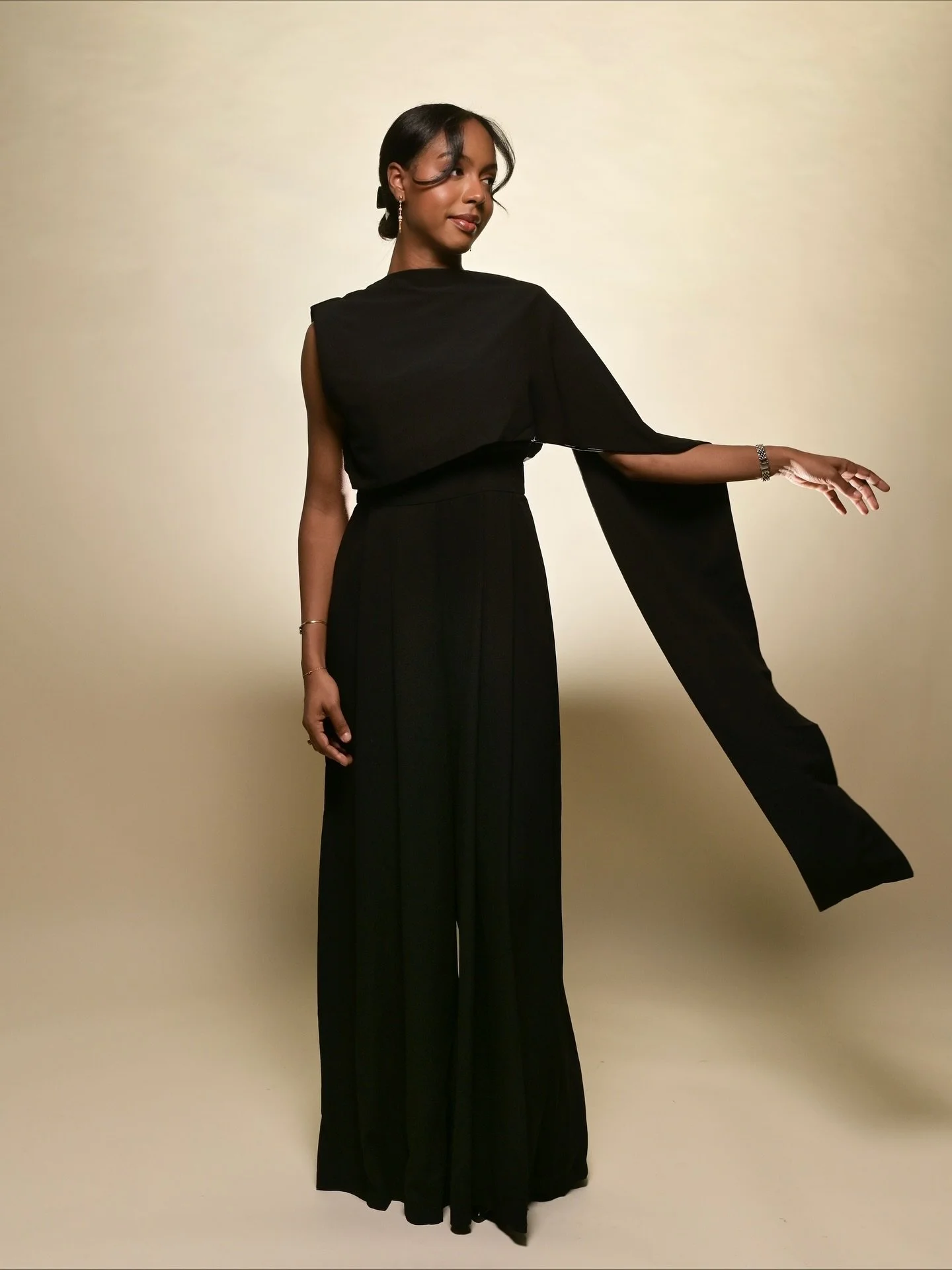 Introducing the Iman Jumpsuit &mdash; the chicest wedding guest in town. A fluid drape, wide leg silhouette &amp; a shoulder overlay- the Iman is understated drama in the best way possible.

&bull;
&bull;
&bull;
#weddingguestdress #weddingguest #even