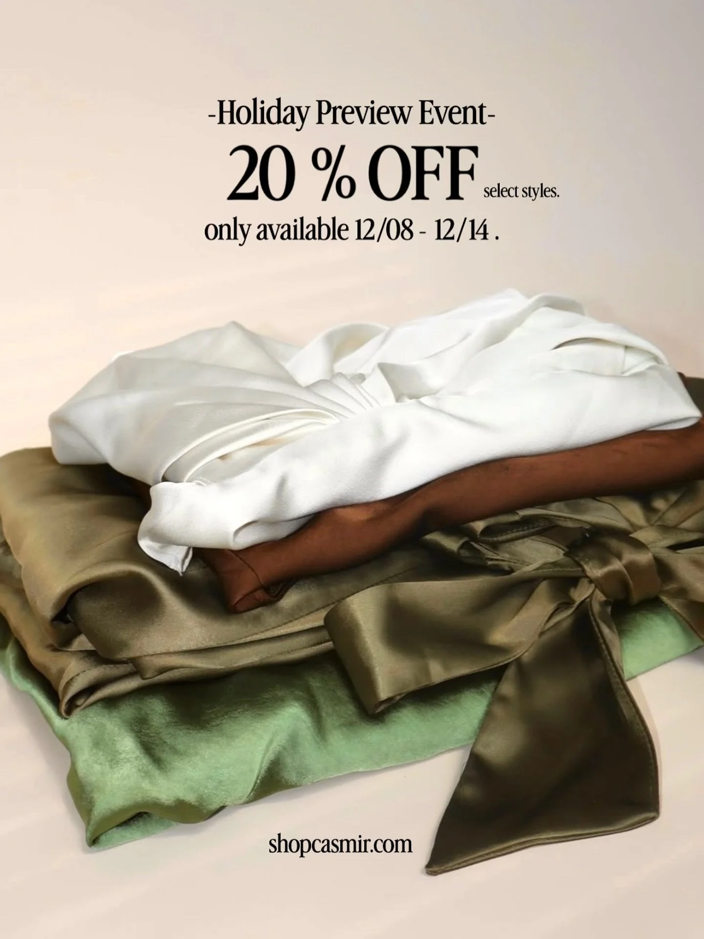 CASMIR Holiday Preview Event is HERE🙌🏾 Enjoy 20% off our favorites styles to celebrate the season of giving&mdash; ONLY available 12/08 - 12/14. Limited stock left&mdash; grab yours quick🫶🏽
