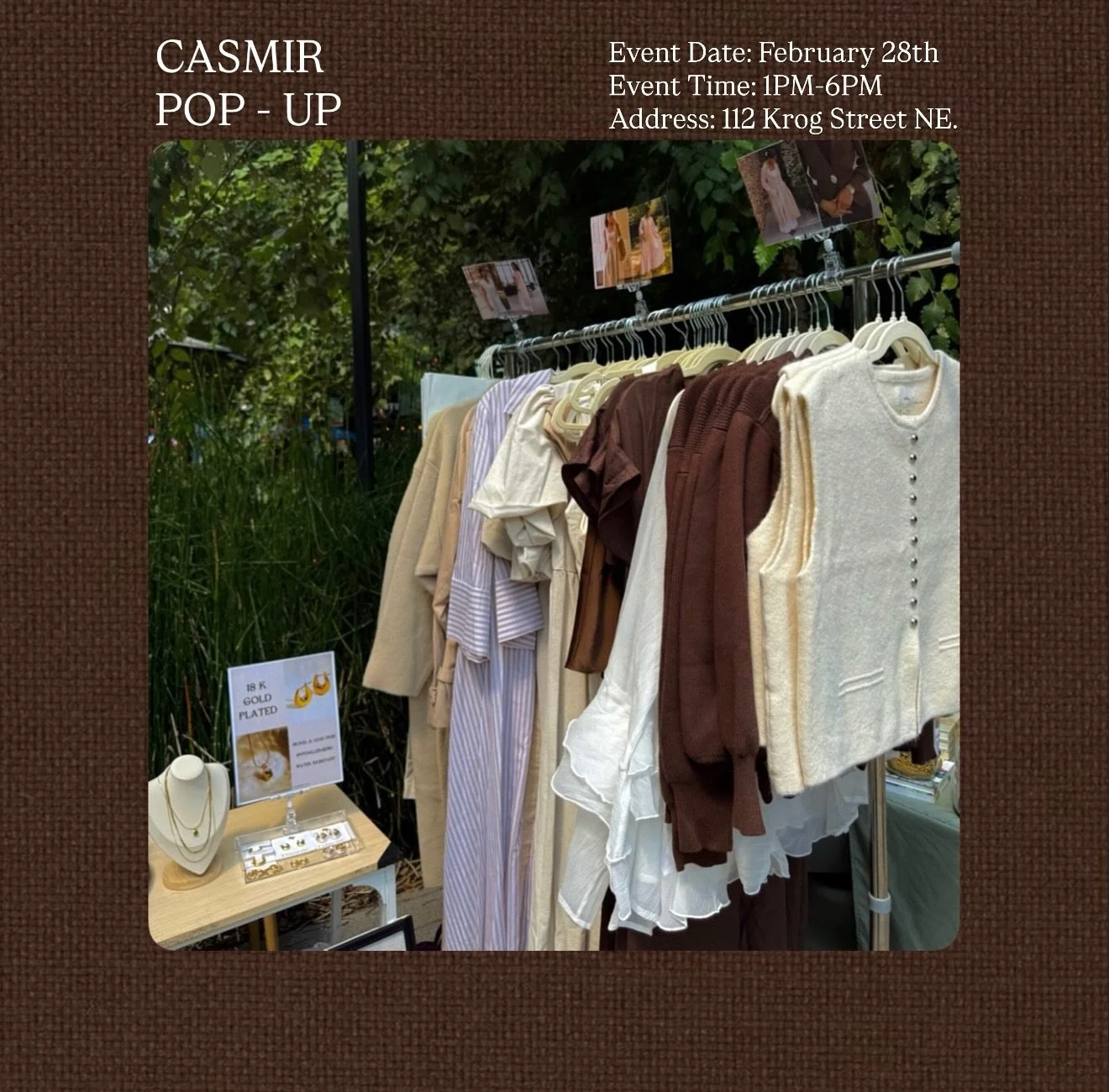 We are back on the belt line&mdash; right between Brewdog + Jeni&rsquo;s Ice cream! 

See you there 🤍

Event Date: February 28th
Event Time: 1PM-6PM
Address: 112 Krog Street NE.
&bull;
&bull;
&bull;
#atlantasmallbusiness #atlantapopup #atlantavendor