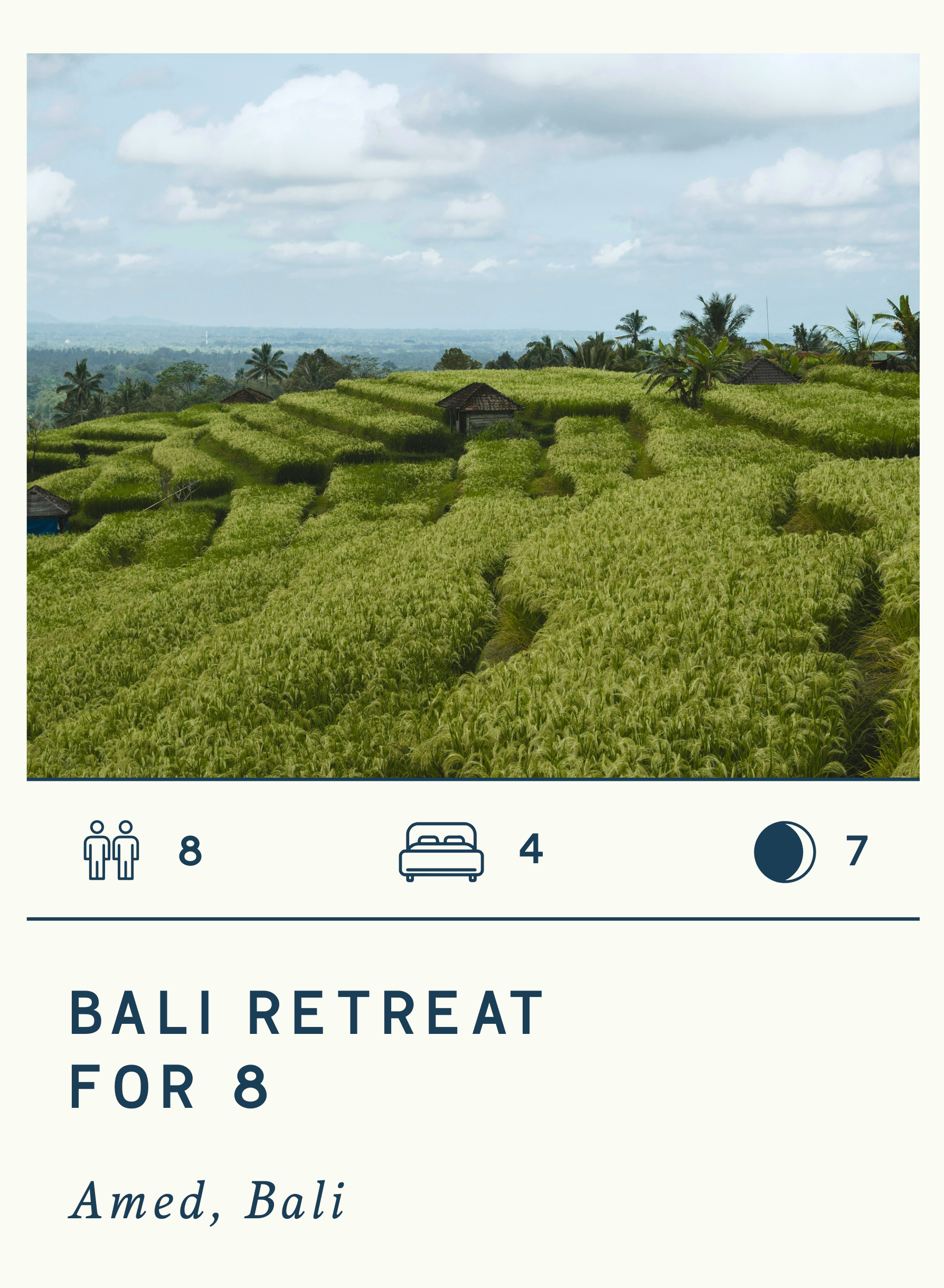 BALI RETREAT FOR 8