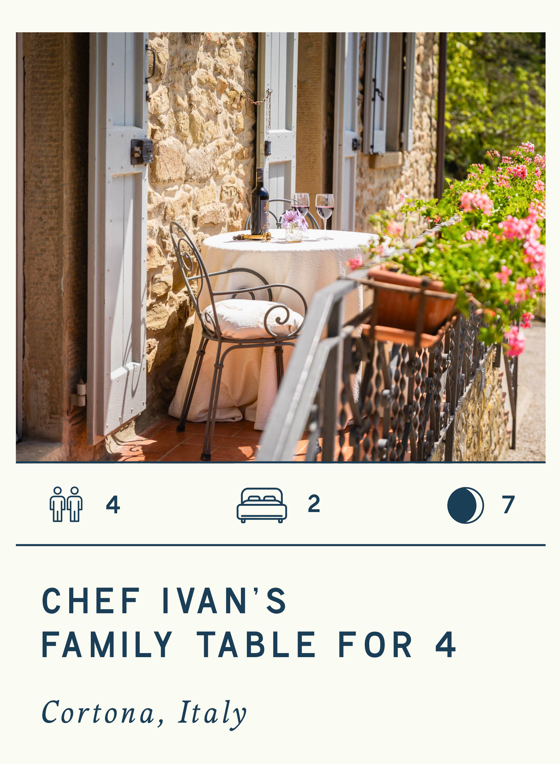 CHEF IVAN’S FAMILY TABLE FOR 4