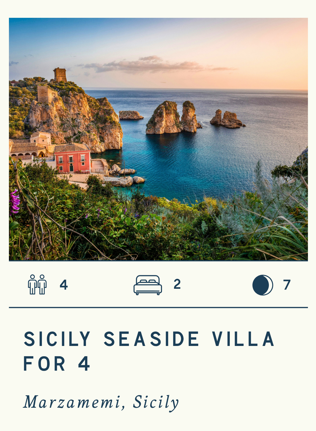 SICILY SEASIDE VILLA FOR 4
