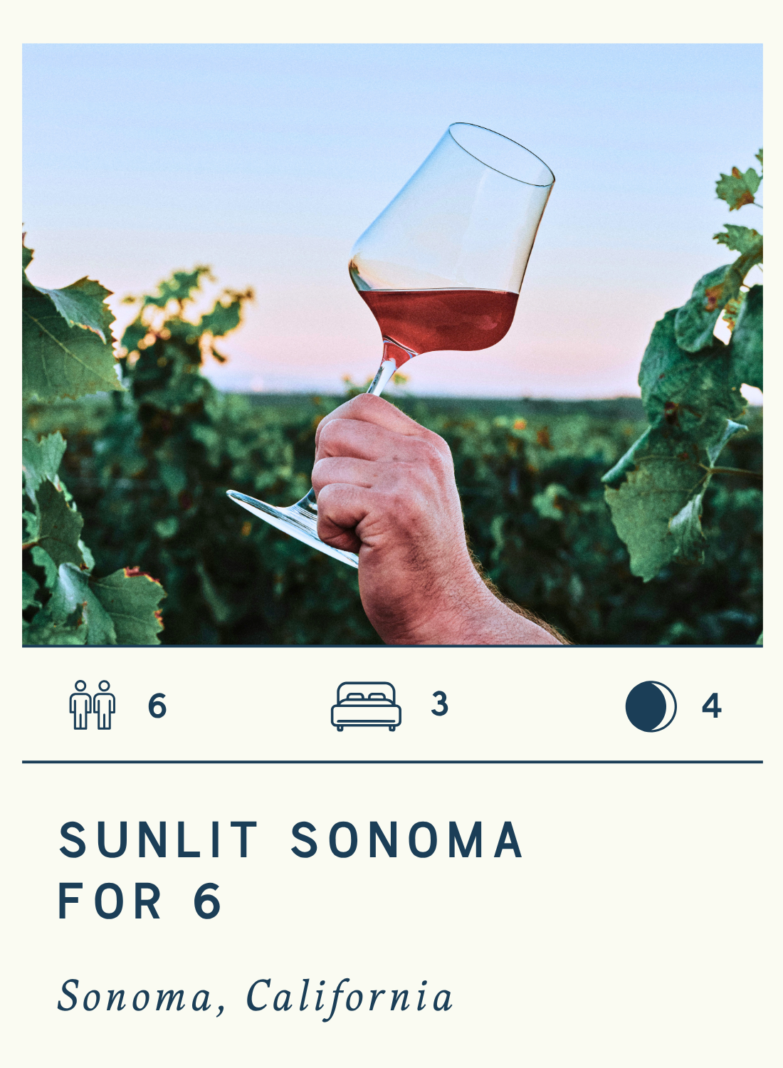 SUNLIT SONOMA FOR 6