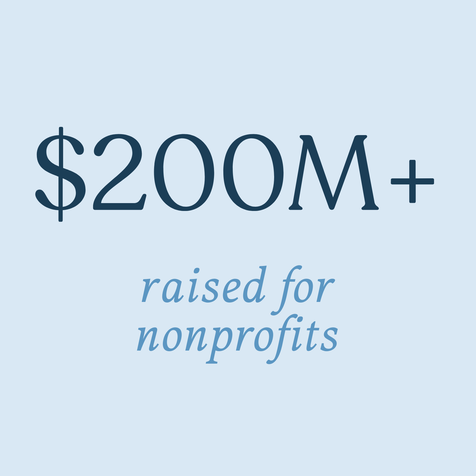 Over 200 Million raised for nonprofits