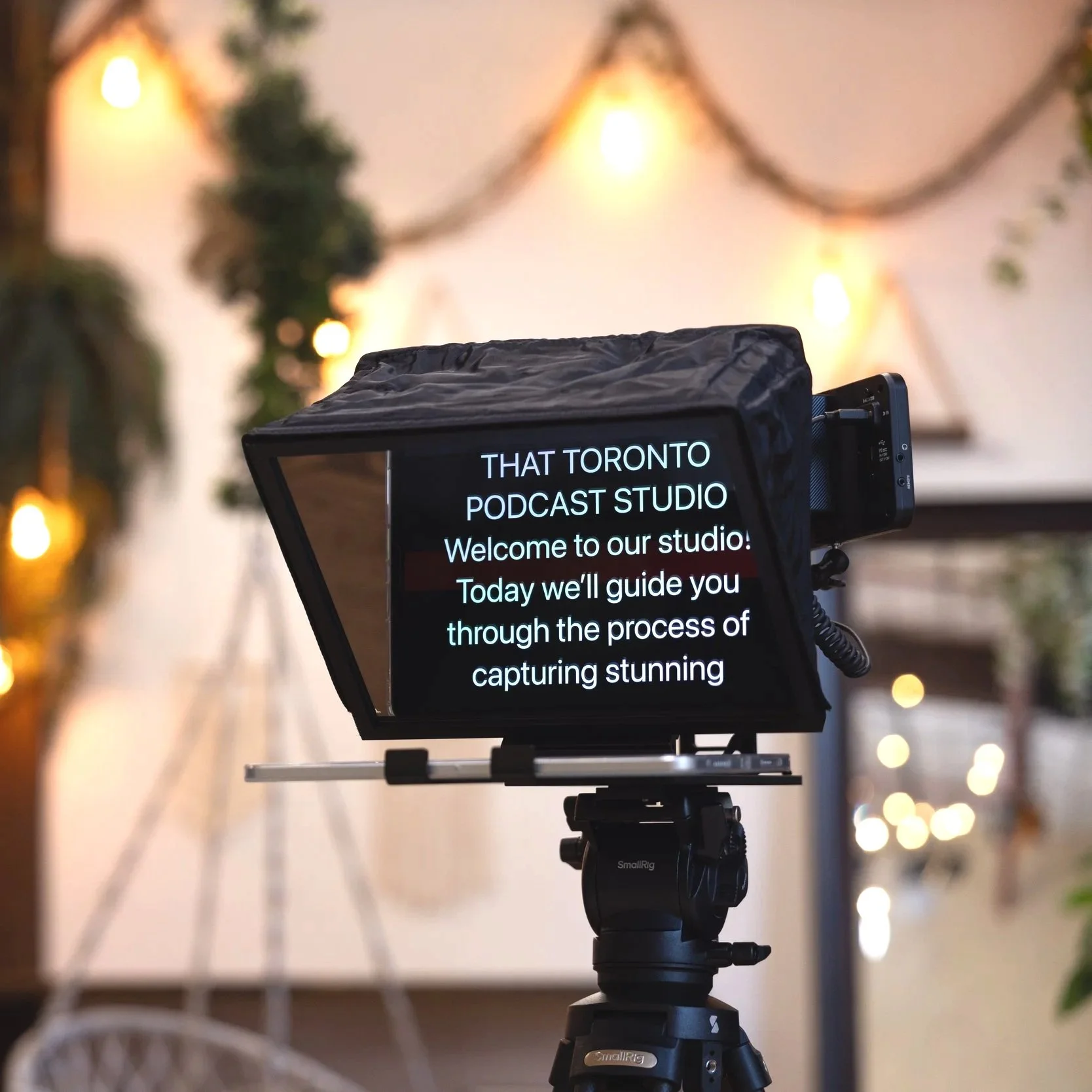 Teleprompter Available at That Toronto Podcast Studio