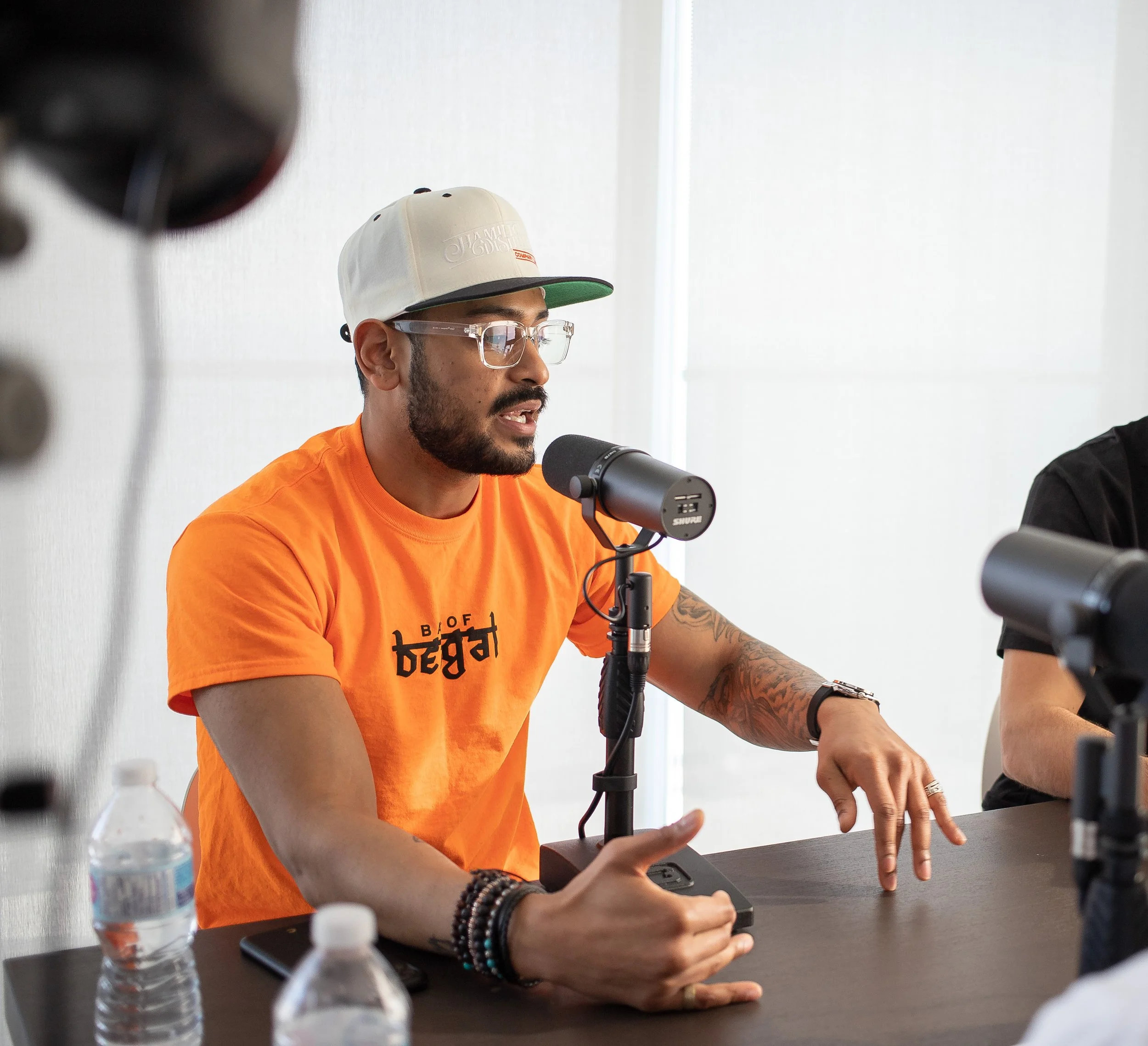 On-location podcast on location in Toronto shot in residential condo
