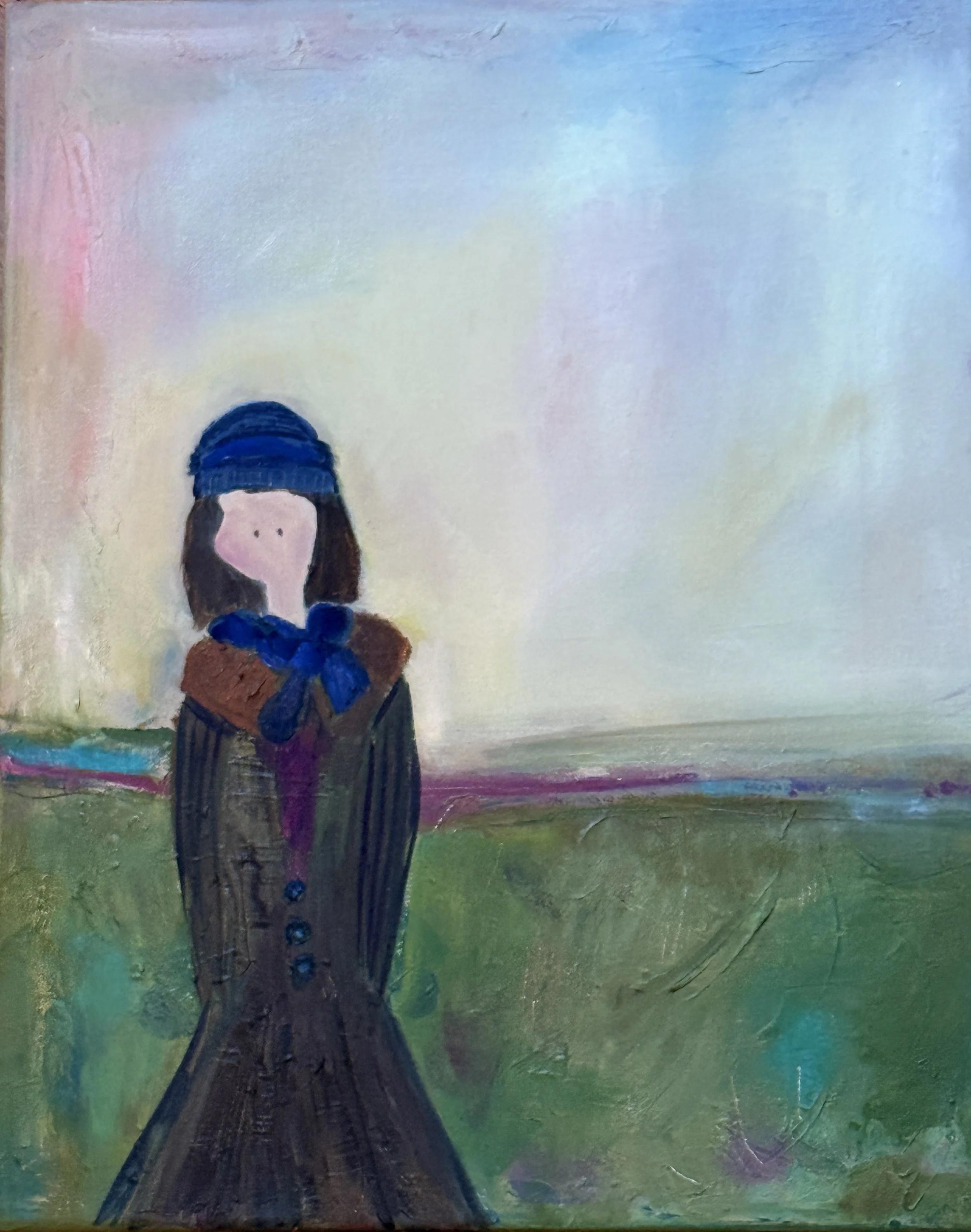 Blue Cap (2026), oil on canvas, 20x16