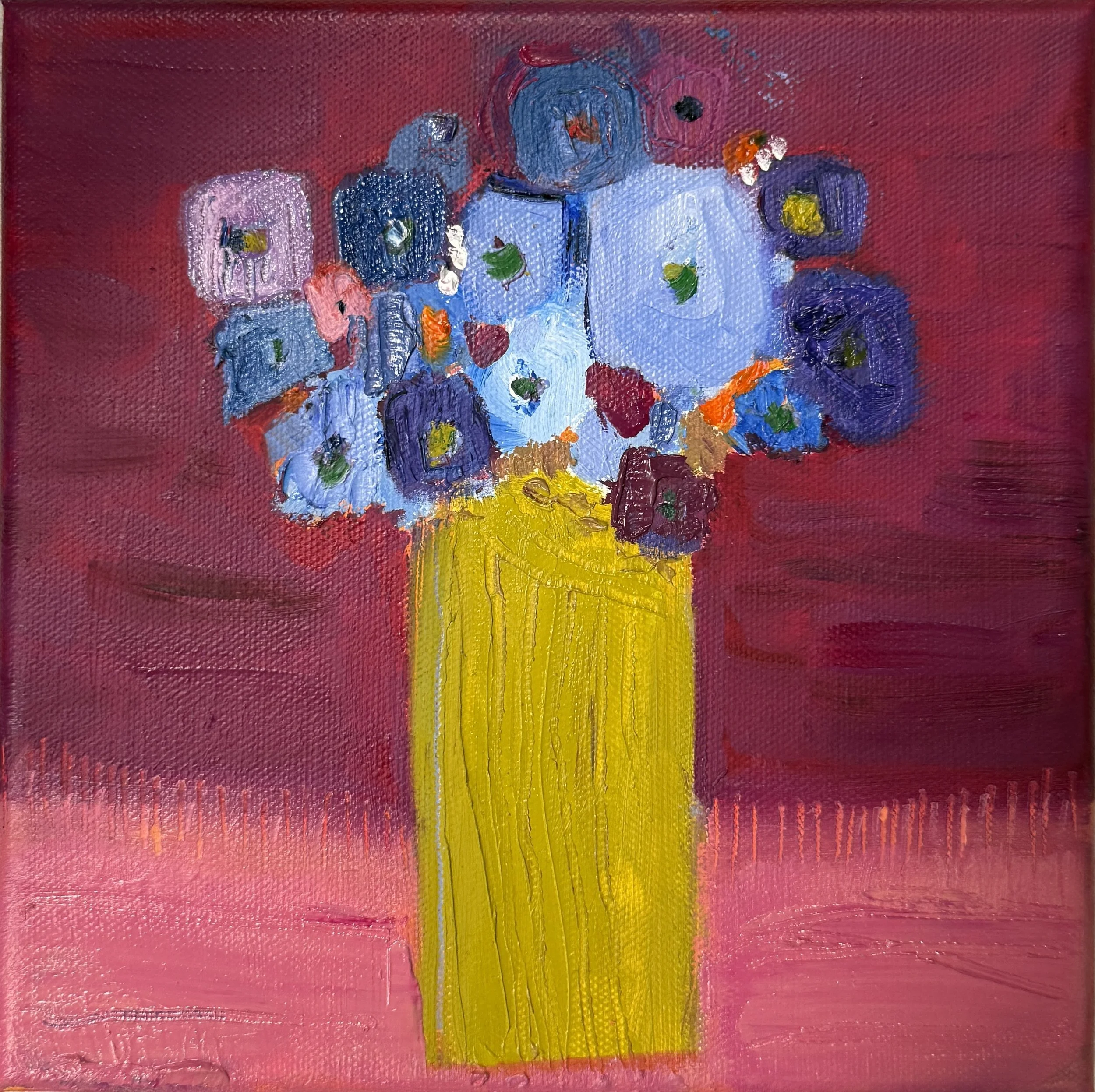Gold Vase (2026), oil on canvas, 8x8