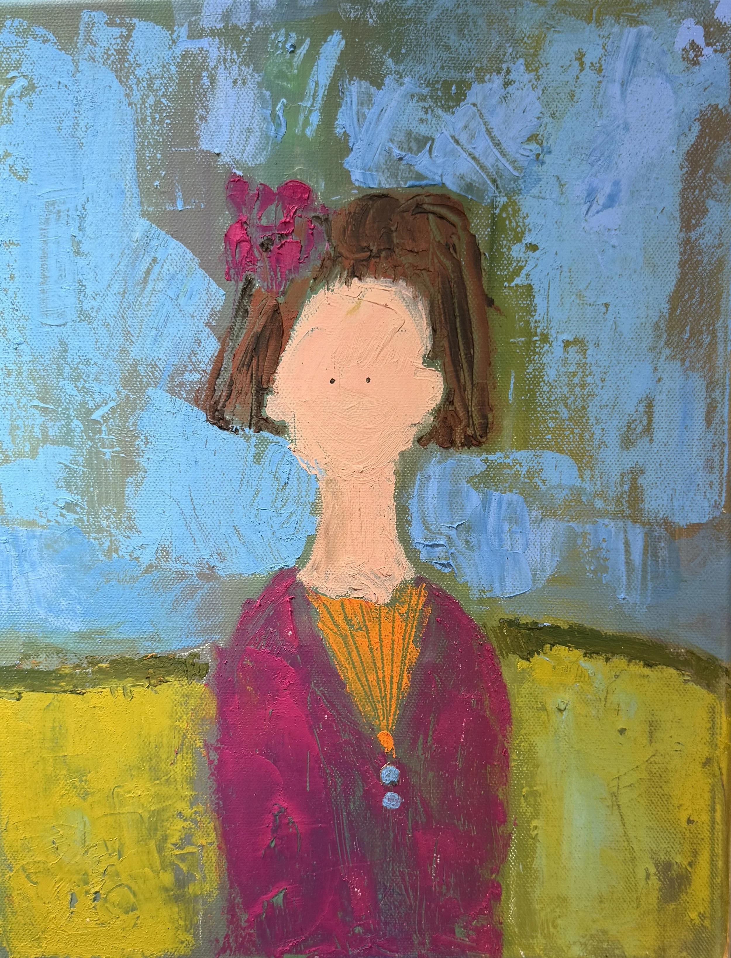 The Pink Tunic (2026), oil on canvas, 14x11