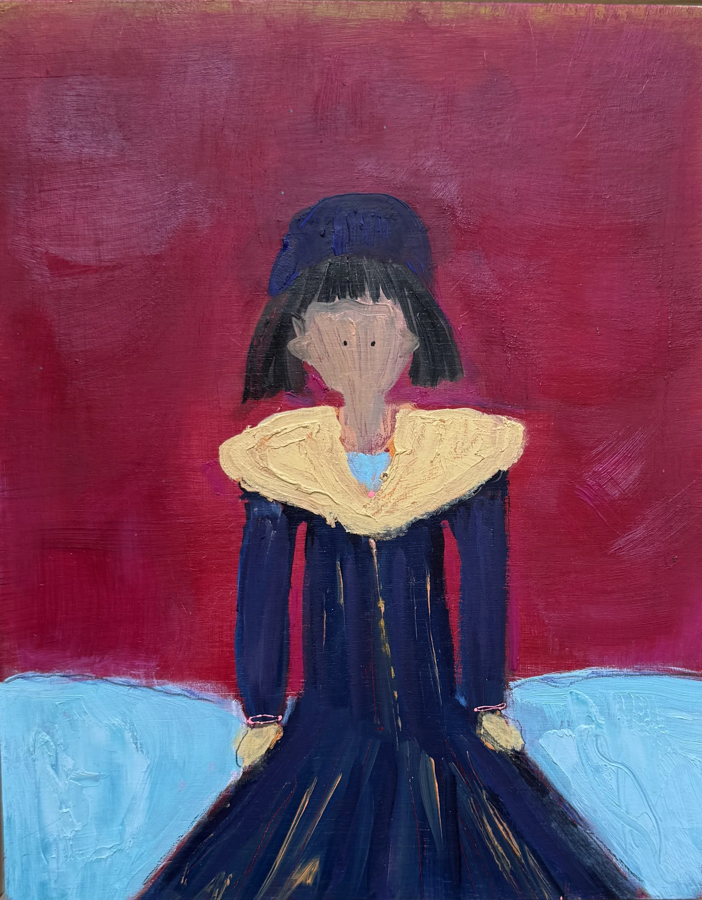 Royally Yours (2026), oil on cradled board, 10x8