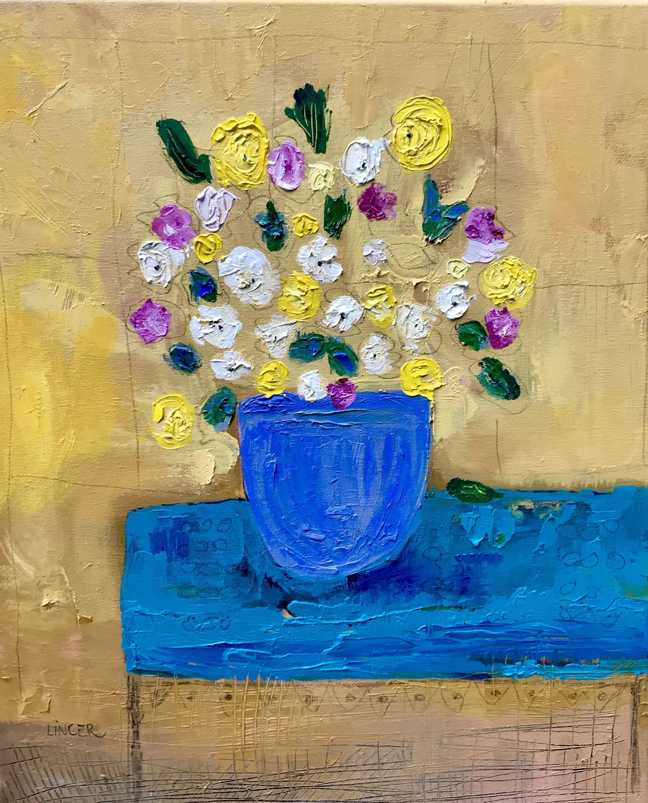 The Turquoise Table (2019), oil on canvas, 20x16
