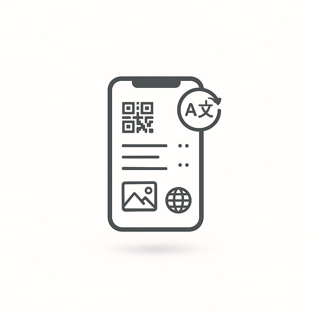 Multilingual Menus with Live Updates and Visuals