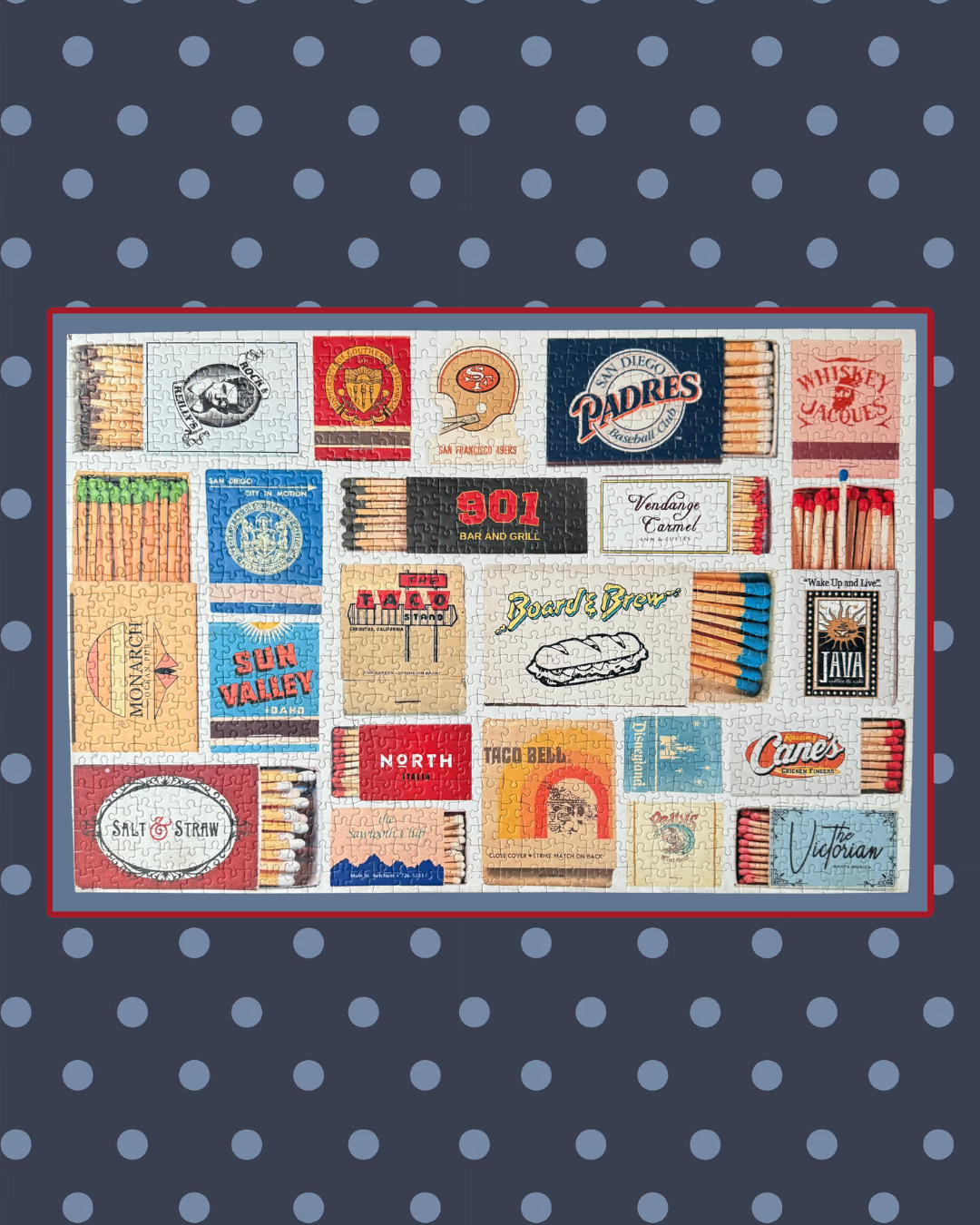 this matchbook is filled with all the recipient's favorite things; restaurants, bars, sports teams, cities, hotels, etc. The best part was putting it together! 