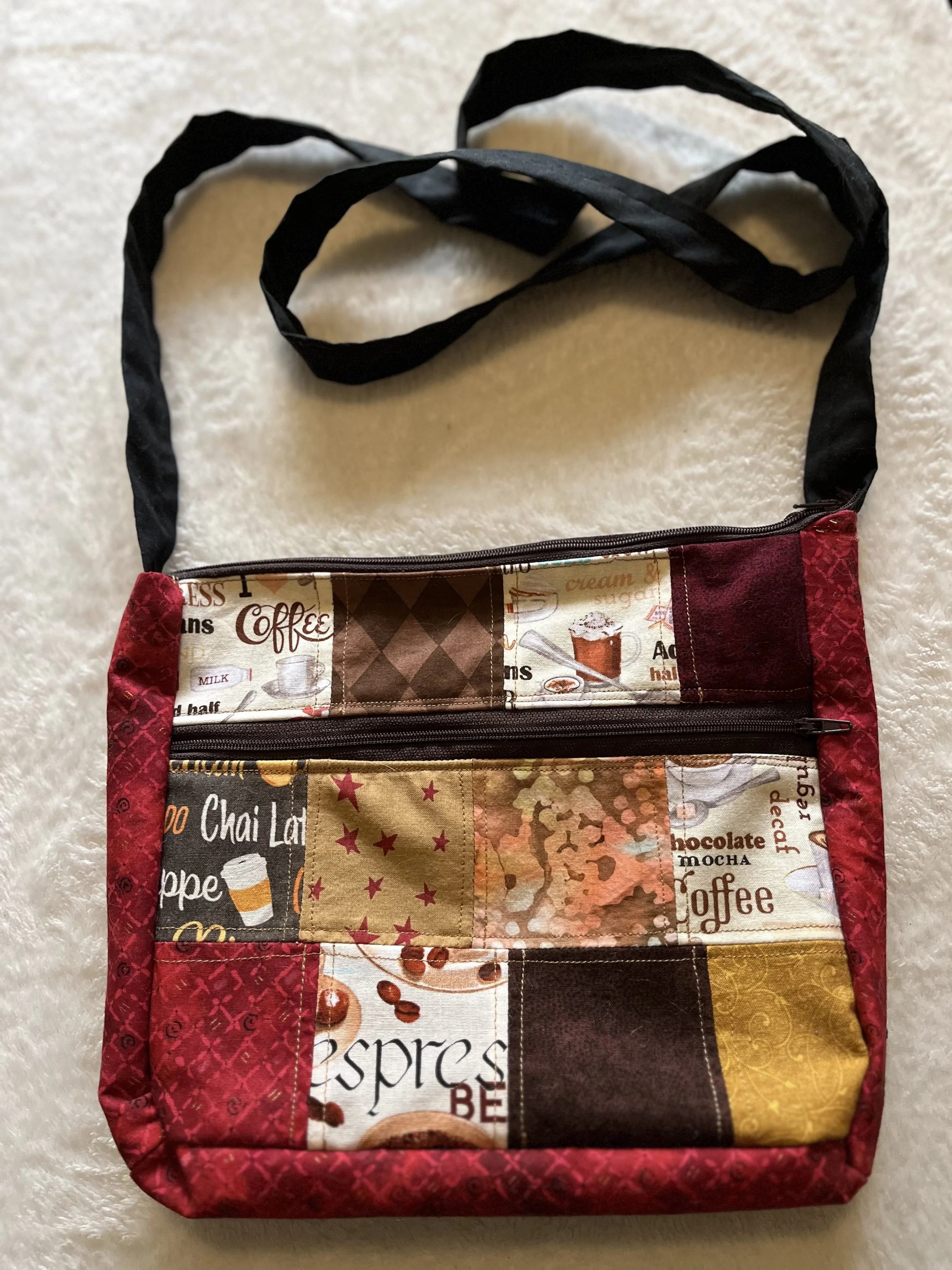 Coffee Patchwork Handbag