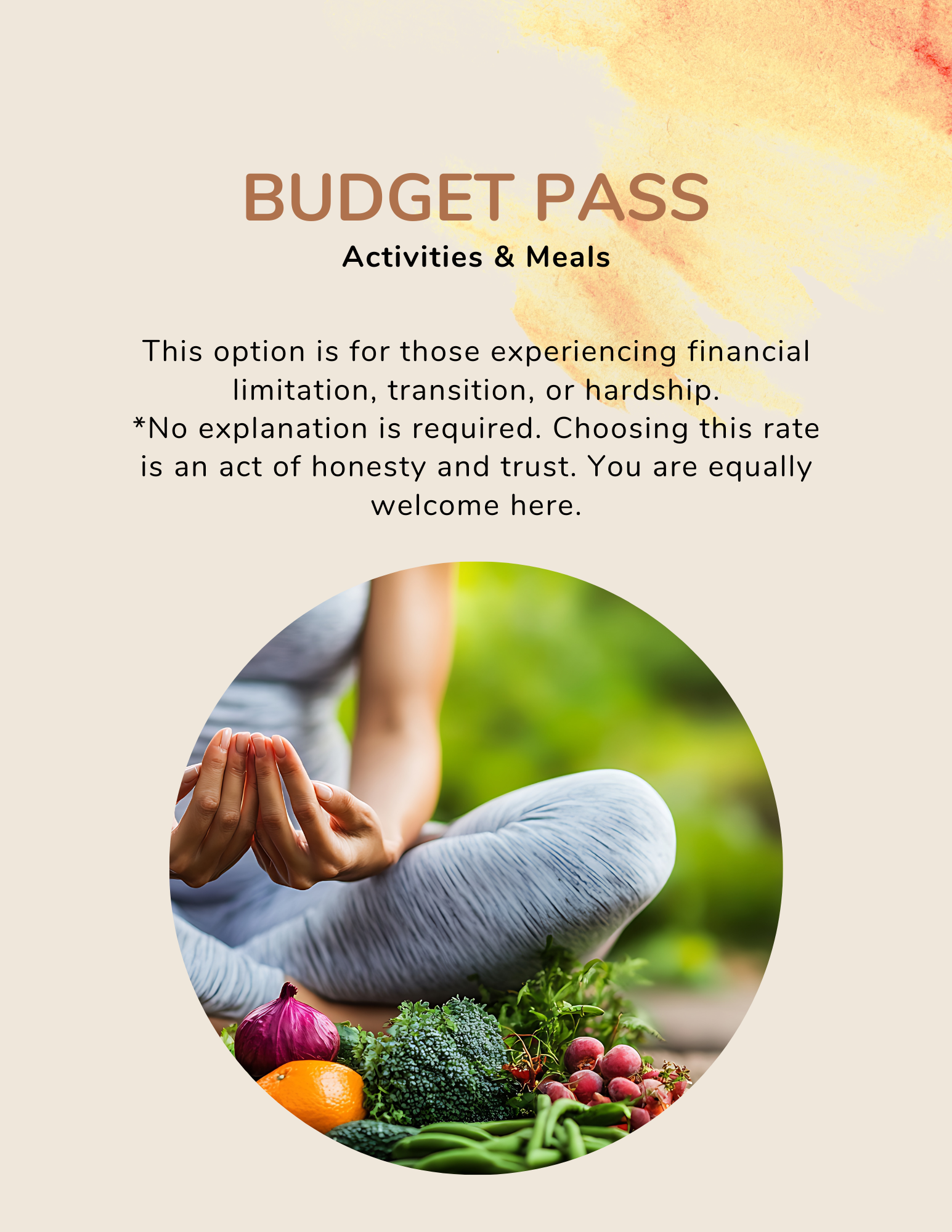 Budget Activities & Meal Pass