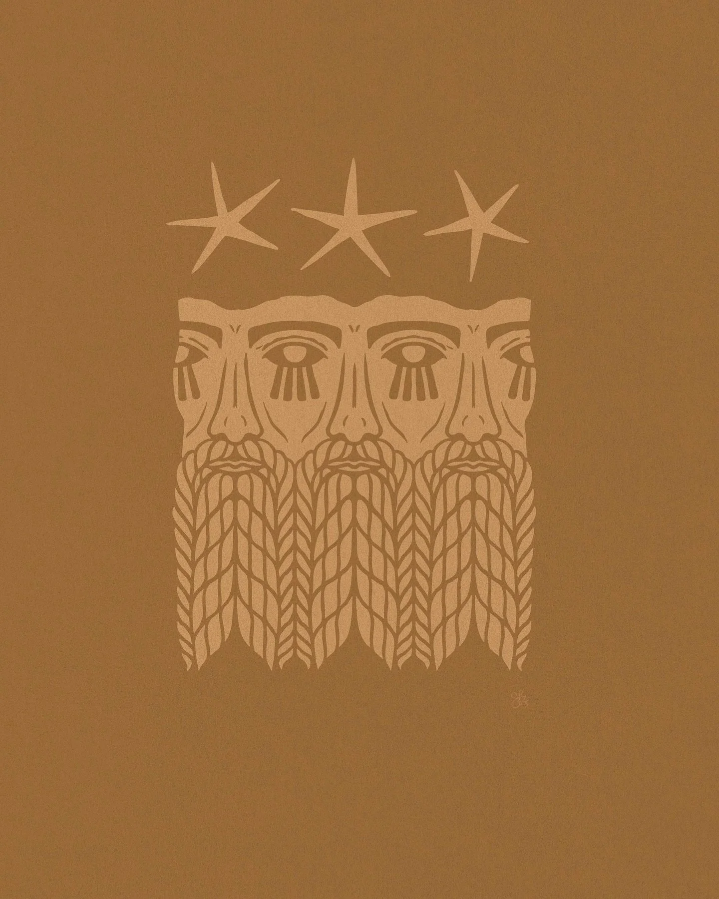 The Wise Man with Three Faces &mdash; representing the archetype that brings guidance through wisdom and understanding rather than force.

#art #drawing #illustration #graphicdesign #steventachauer #archetypes #mythology