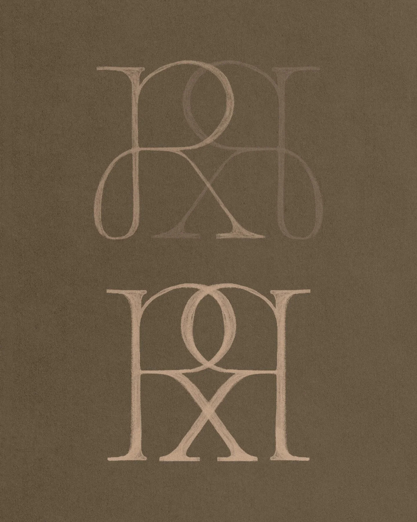 Early marks, exploring letterforms by hand.