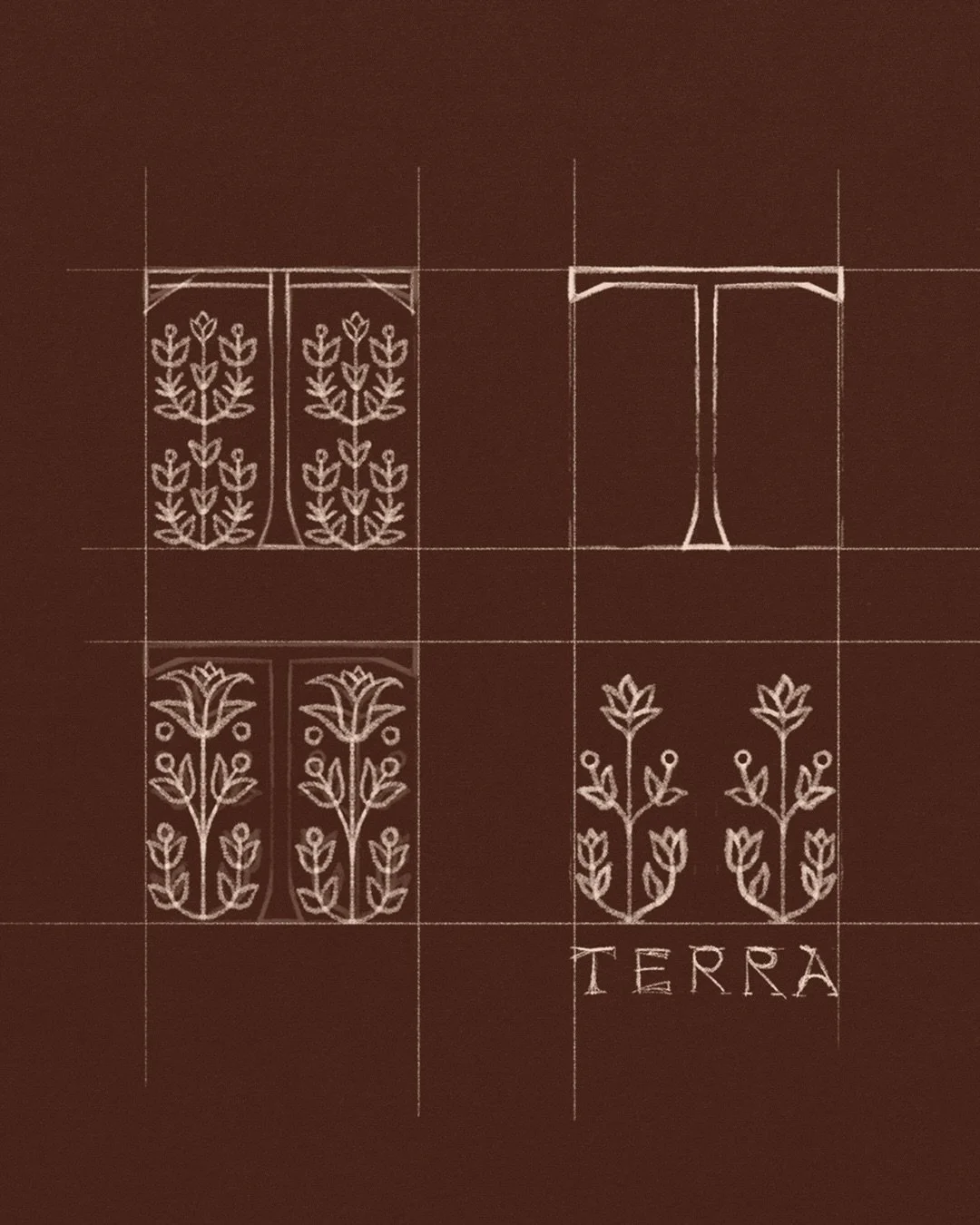 Monogram work for @terrapalmsprings 

My process always begins by hand. Where sketched form finds meaning and balance through proportion, iteration, and refinement. For Terra, the monogram needed to feel grounded, symbolic, and enduring. Something th
