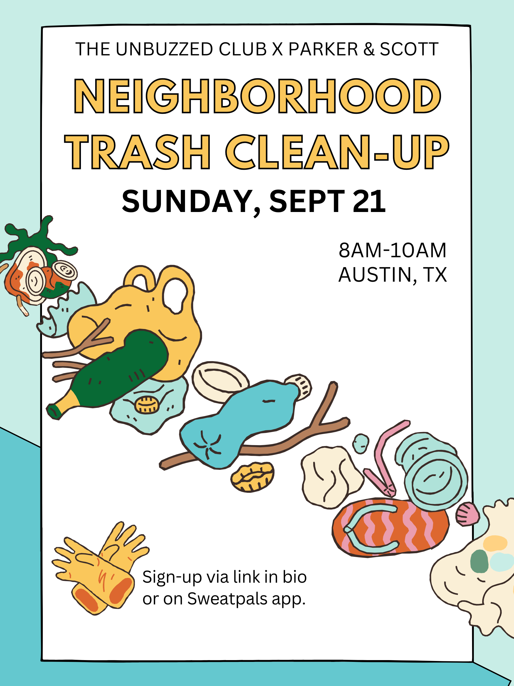 Trash Mob Neighborhood Clean-Up with Parker & Scott