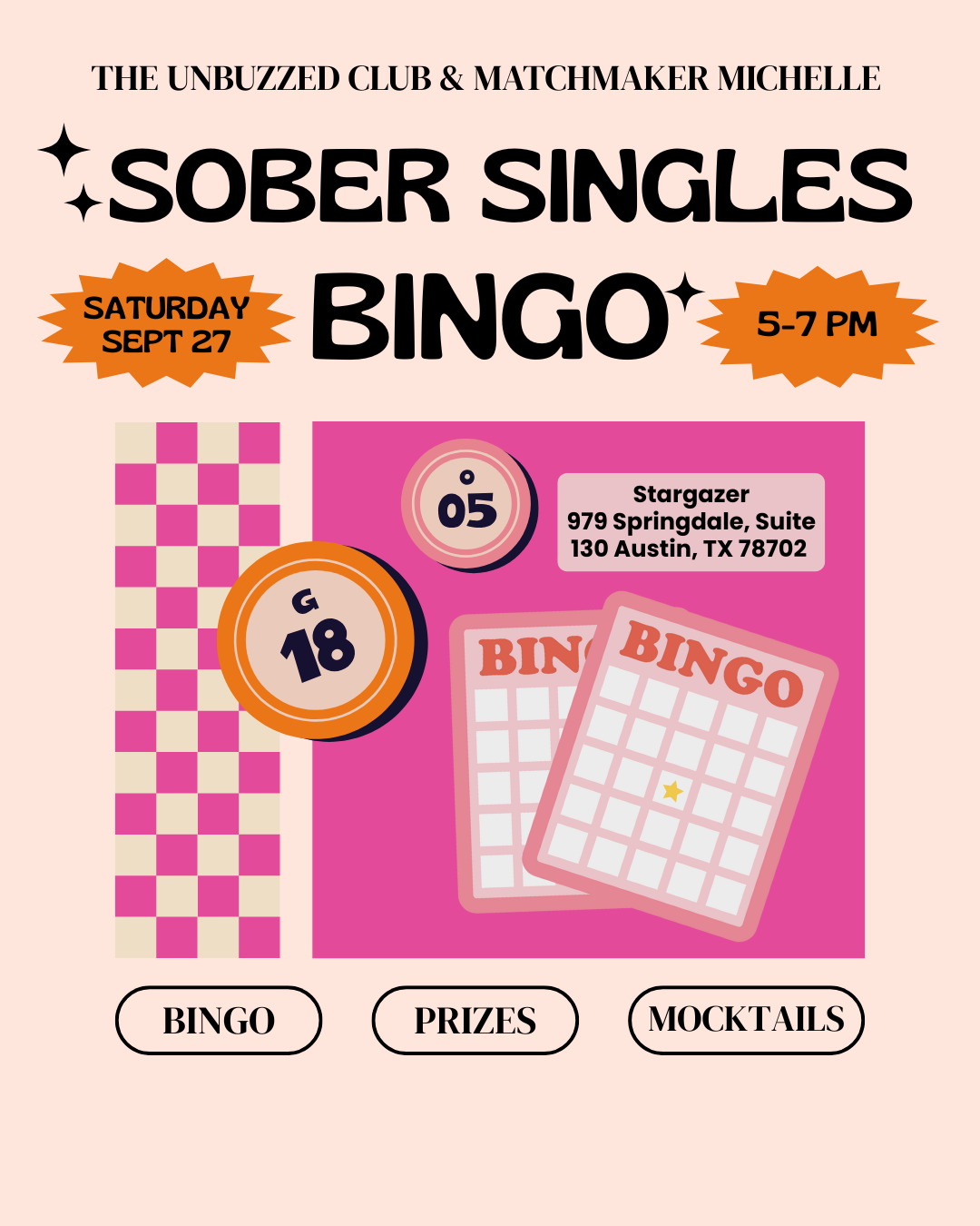 Sober Singles Bingo