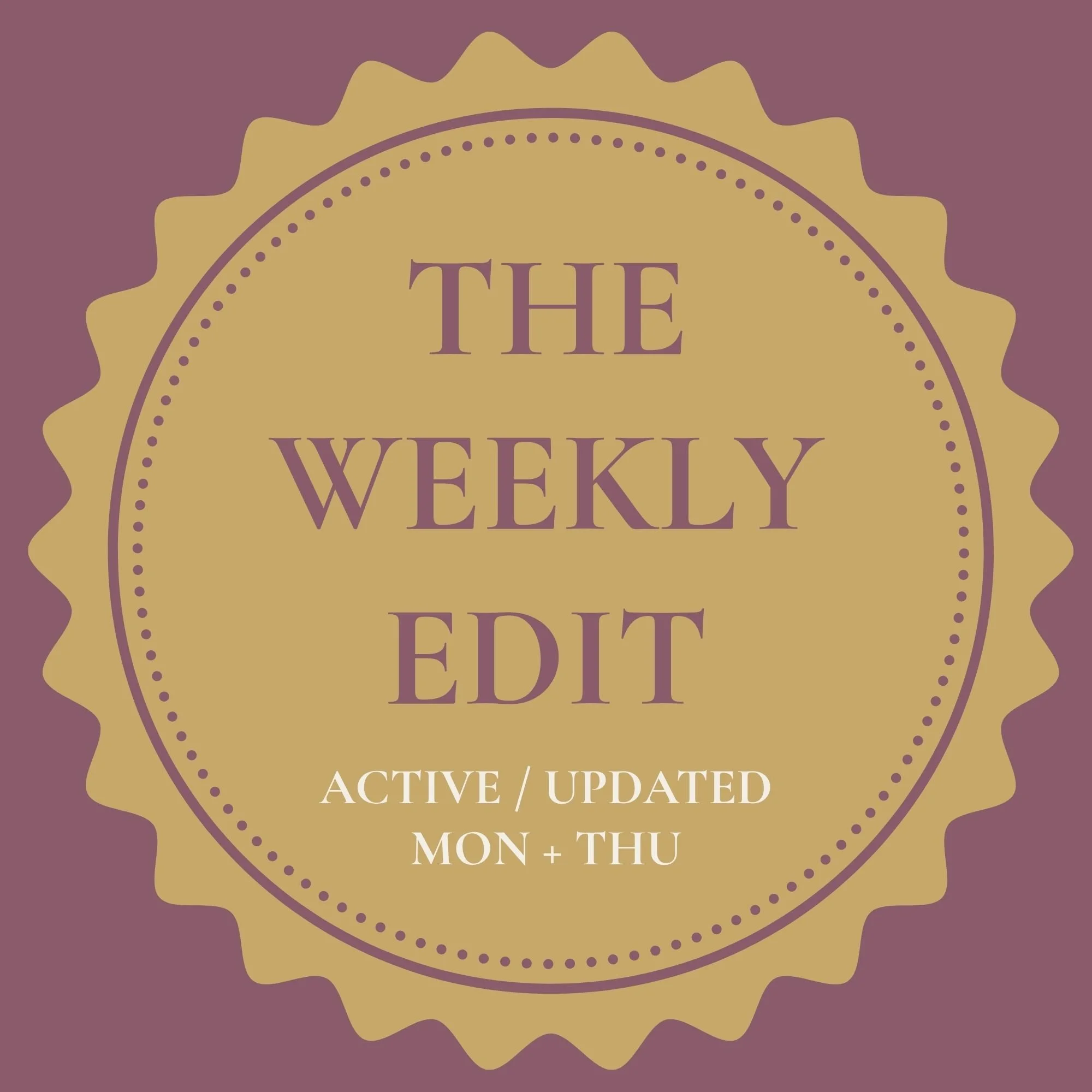 The Weekly Edit