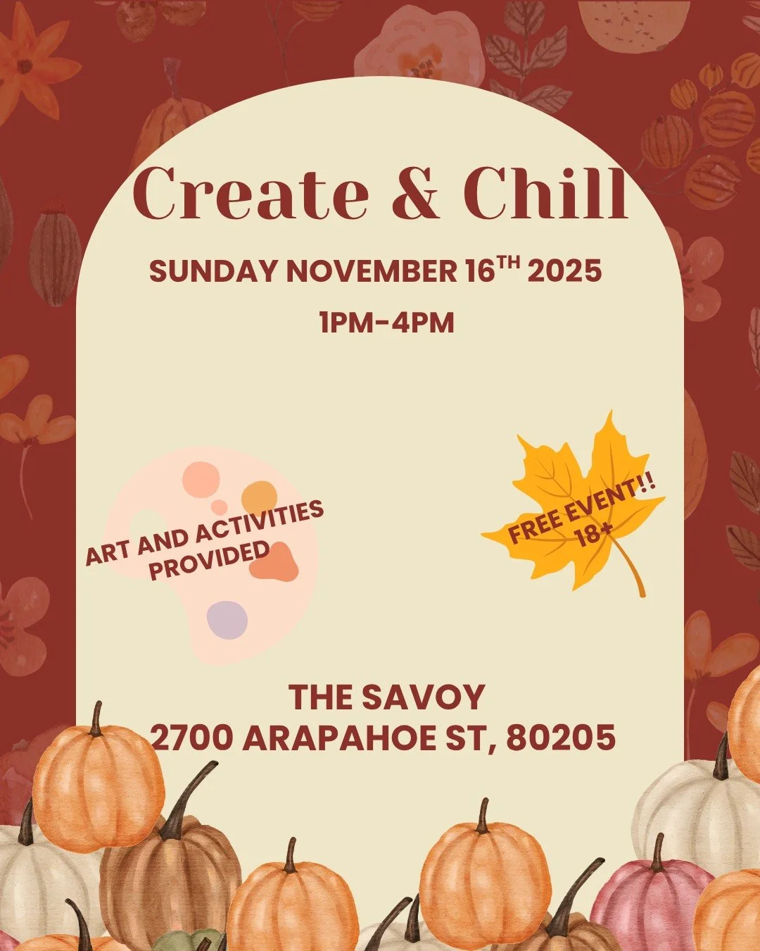 Create &amp; Chill - November