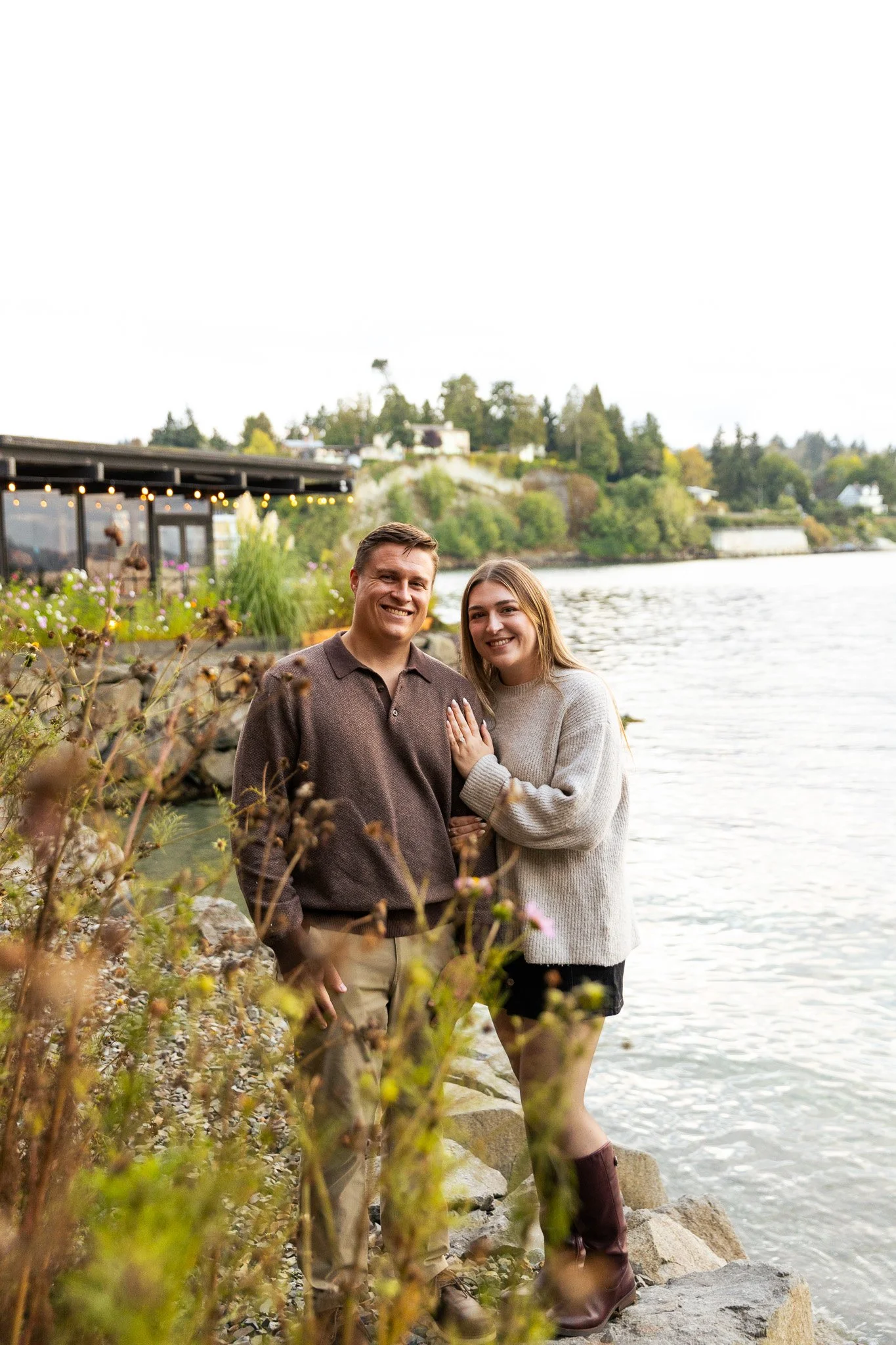 Proposal Photo Session on Seattle Coastline