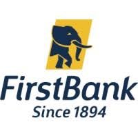 FirstBank logo featuring a blue elephant with a yellow background and the text 'FirstBank Since 1894'.