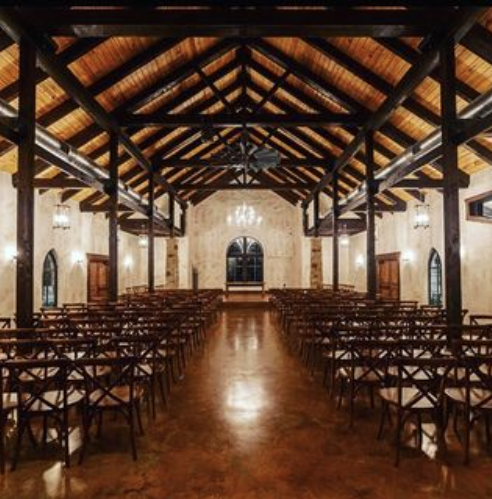 Vista Oaks Event Center in Fredericksburg, TX |
Indoor chapel seats 130 | Contact: vistaoakseventcenter.bookings@gmail.com