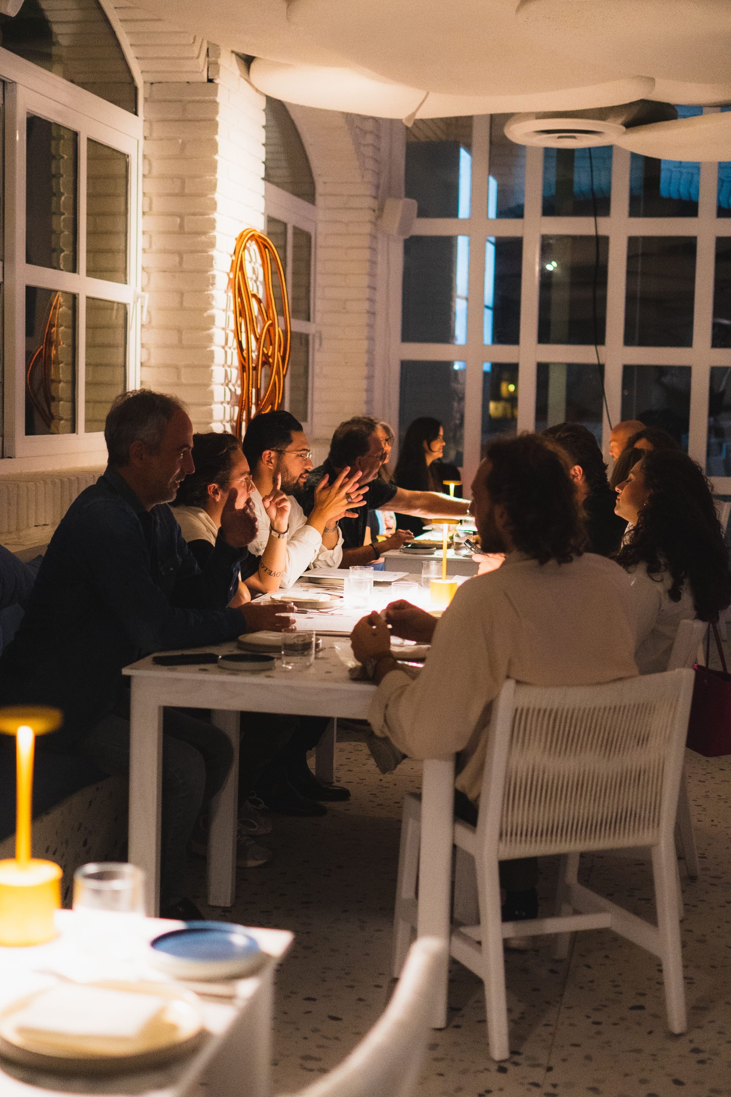 Cena en NAO exposición 'Ayacucho' de Jesús Pedraglio durante Art Baja California