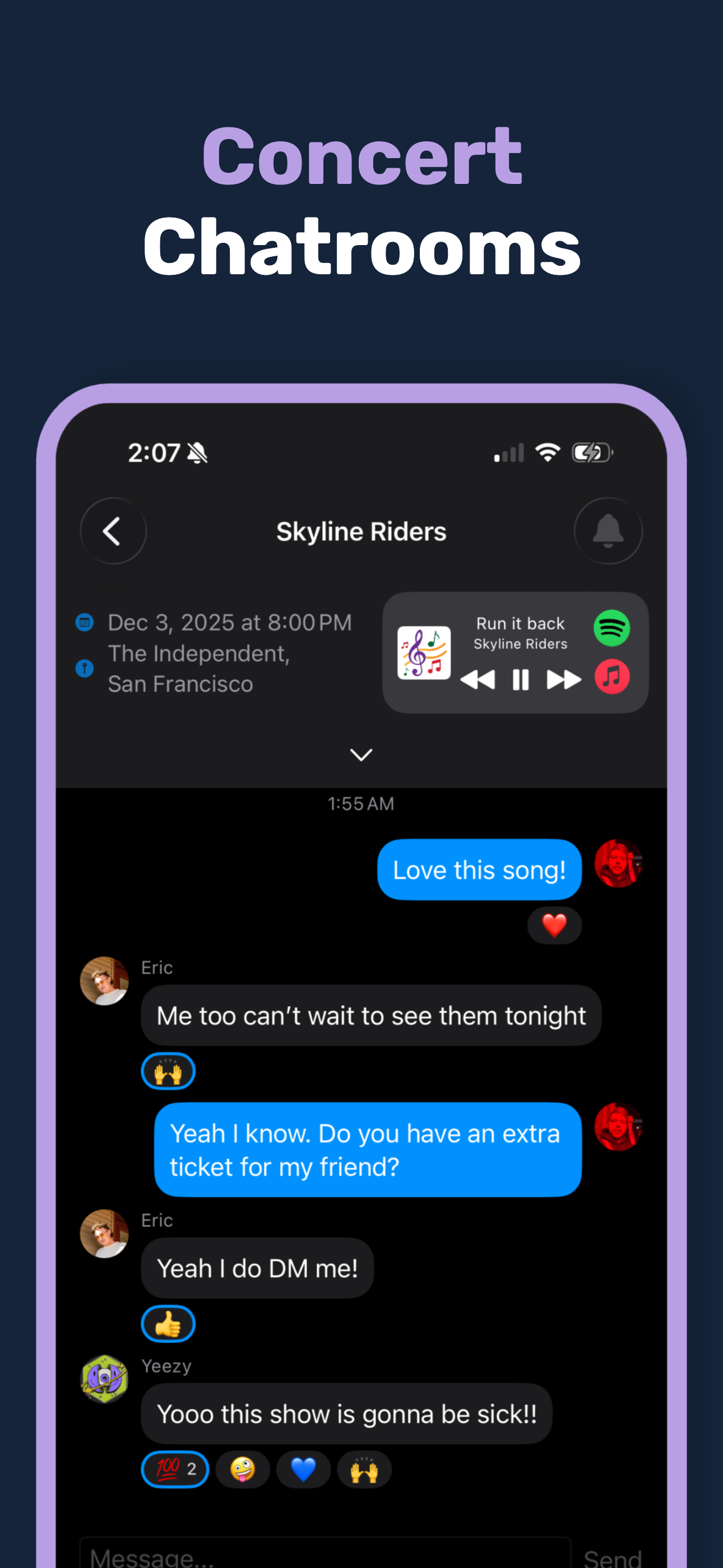 Common Sound concert chatrooms - discuss your favorite artists, find last minute tickets, and listen while you chat!