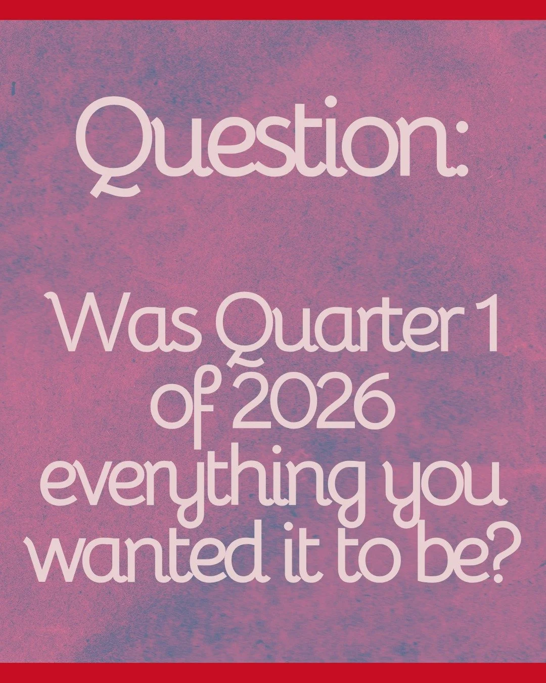 This year my word was Aligned.

Quarter 1 Check-In:
1️⃣This has been my most challenging and rewarding. Saying no. In order to achieve some very big personal goals (financial, physical, emotional), I've had to say no to quite a few things.
2️⃣I've be