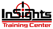 Logo for Insights Training Center with stylized black and red text