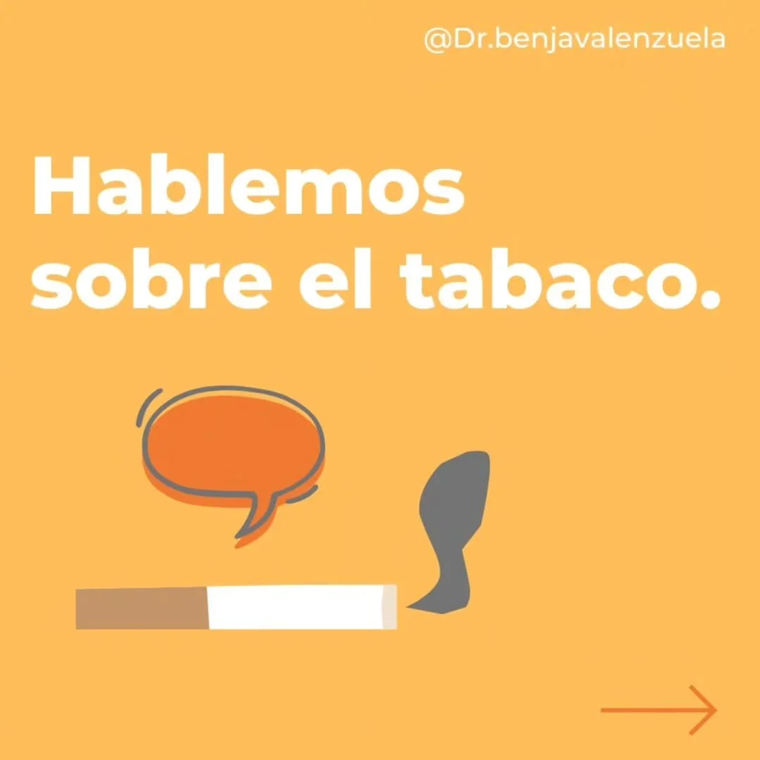 Hoy hablaremos sobre una de las sustancias de mayor consumo a nivel mundial: El Tabaco 🚬

Aqu&iacute; podras informarte sobre algunas de sus repercuciones a nivel sist&eacute;mico 🧠🫀🫁 y oral 🦷. 

Si eres consumidor/a frecuente de tabaco, no olvi