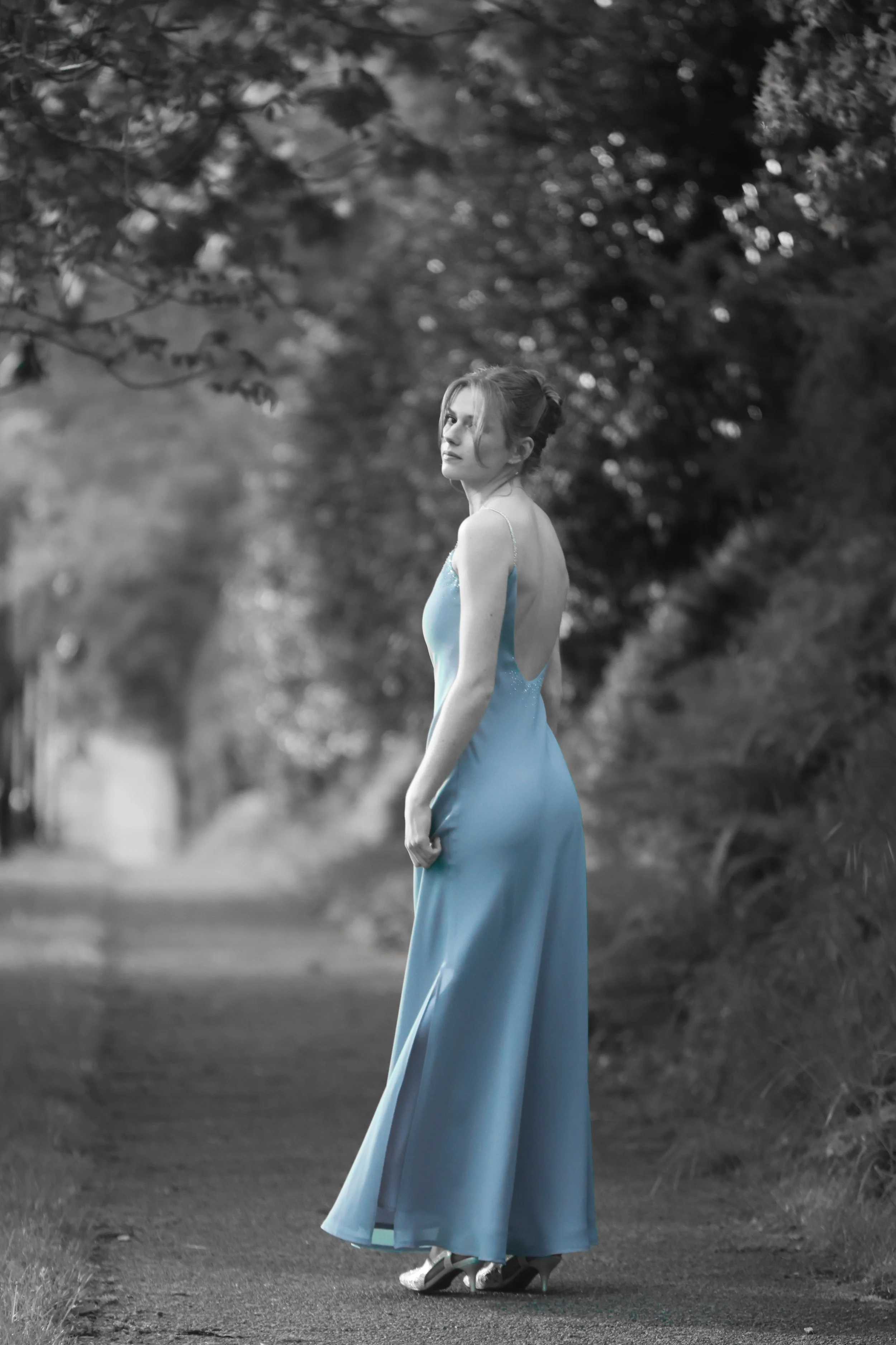 A female in a graduate gown