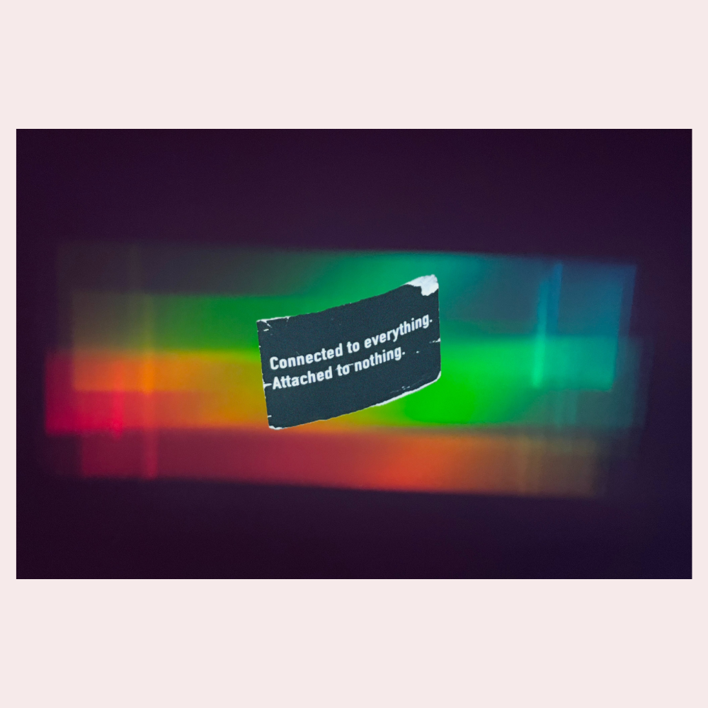 attached to nothing postcard