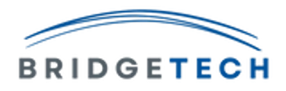 BridgeTech logo with stylized blue bridge above the text.