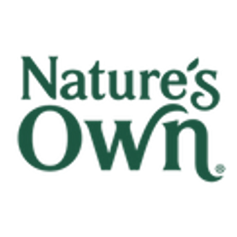 Natures Own logo in green and teal text.