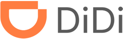 Logo of DiDi, a ride-sharing company featuring an orange icon resembling a stylized smiling face next to the text 'DiDi' in black.
