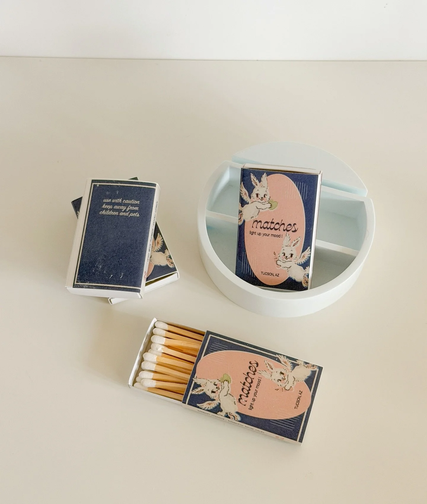 New matchbox design! Took me months to make these (because I started months ago and then put it off 🥲) 

I loooove vintage matchbooks from the US, Japan, and Korea. I tried to make that look while keeping it close to my brand. 

As always, these wil