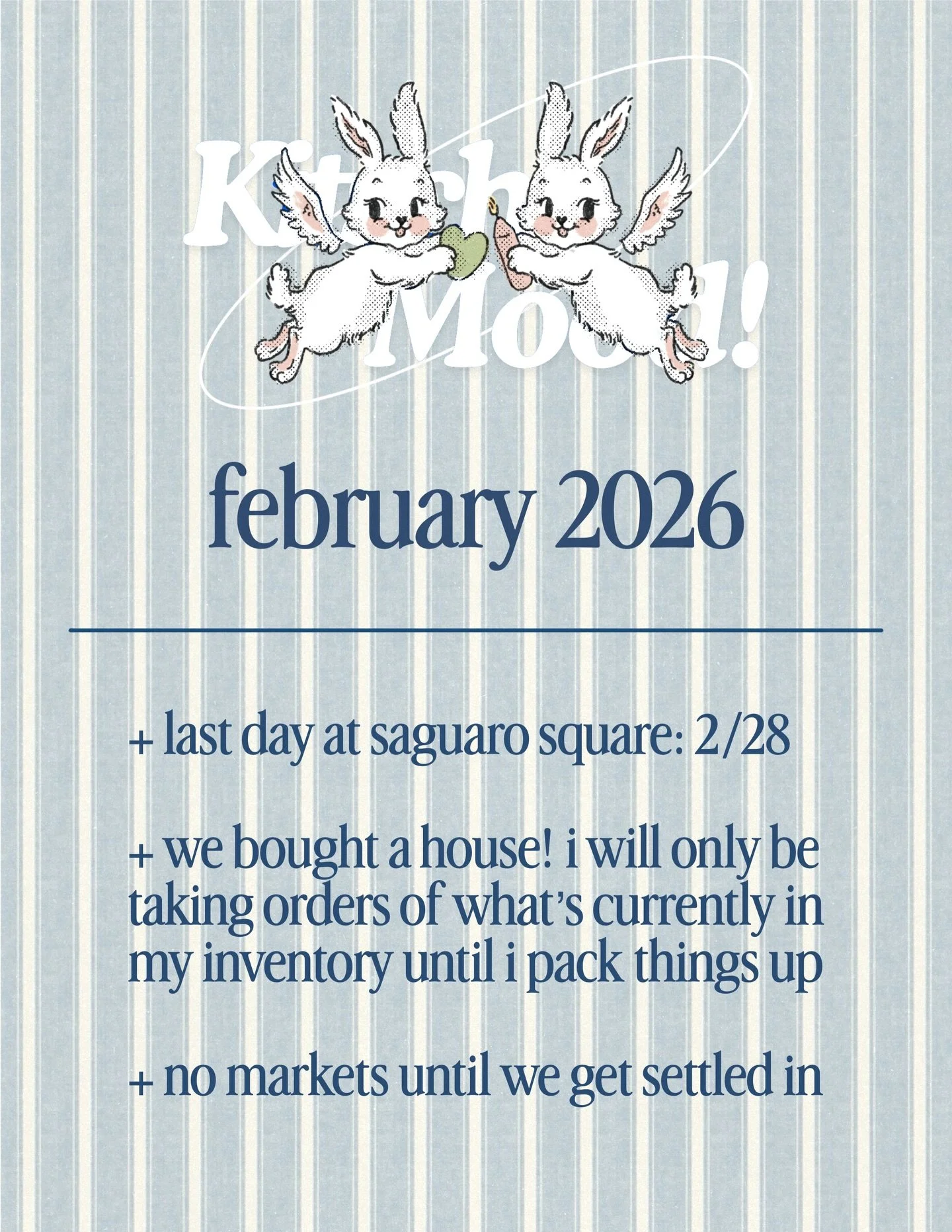 some important announcements ✨

- first of all, we bought a house! 🏠 I&rsquo;m very excited to move into a bigger space and turn this new house into my home 🥹 but the sad part is I will have to hold off on markets and making new things until after 