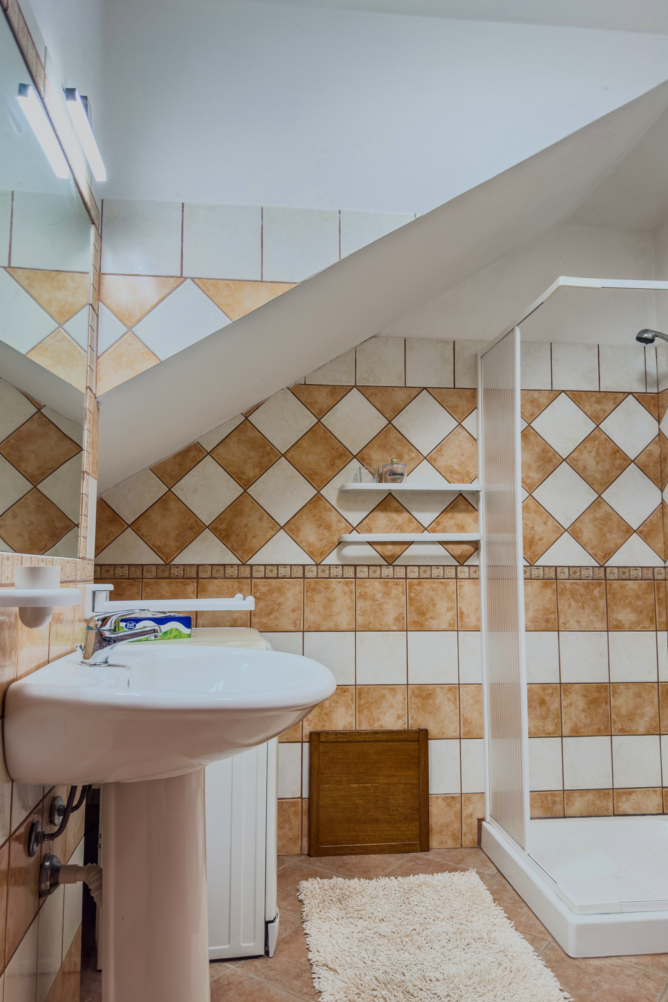 night-time bathroom
