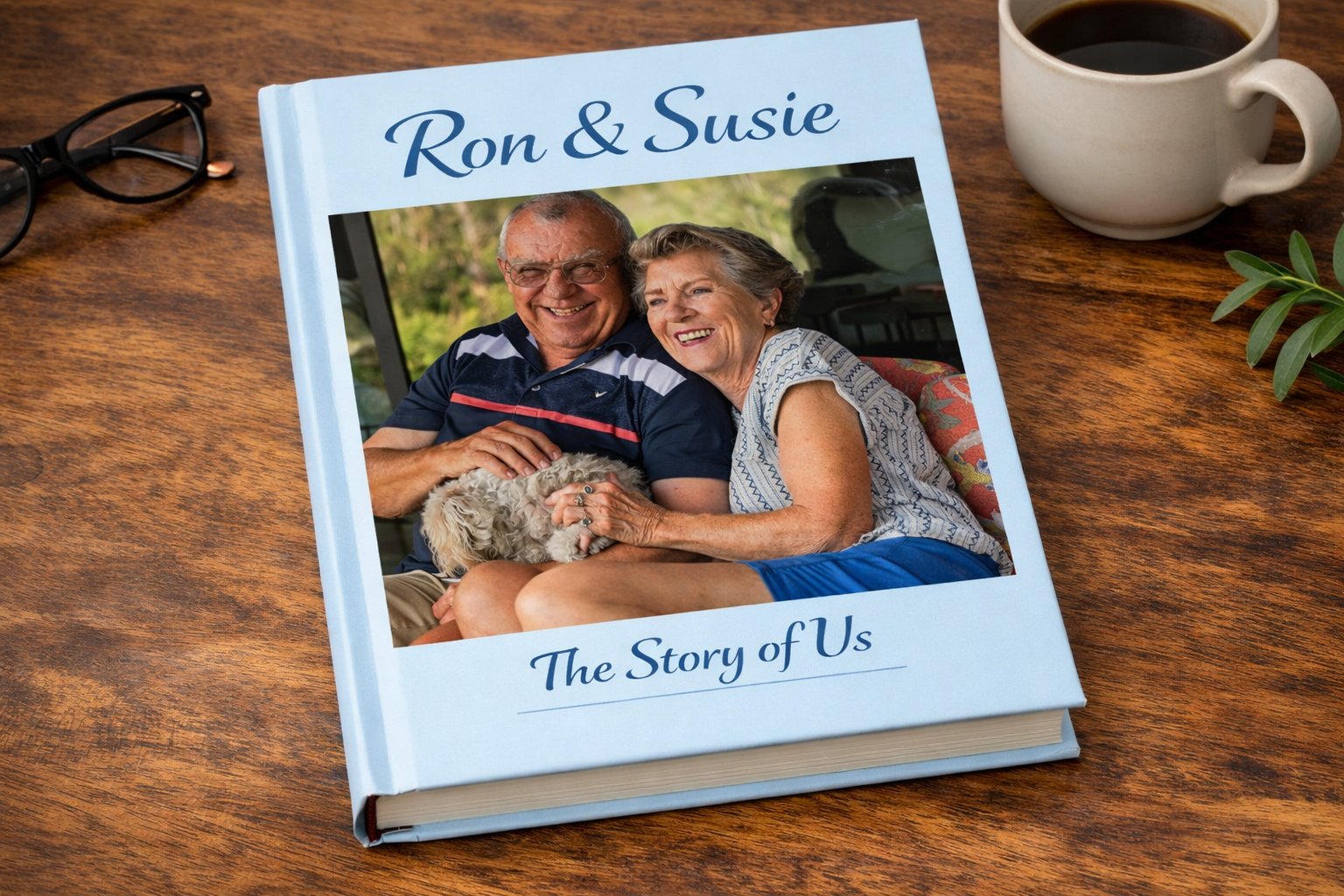 book with photos and words