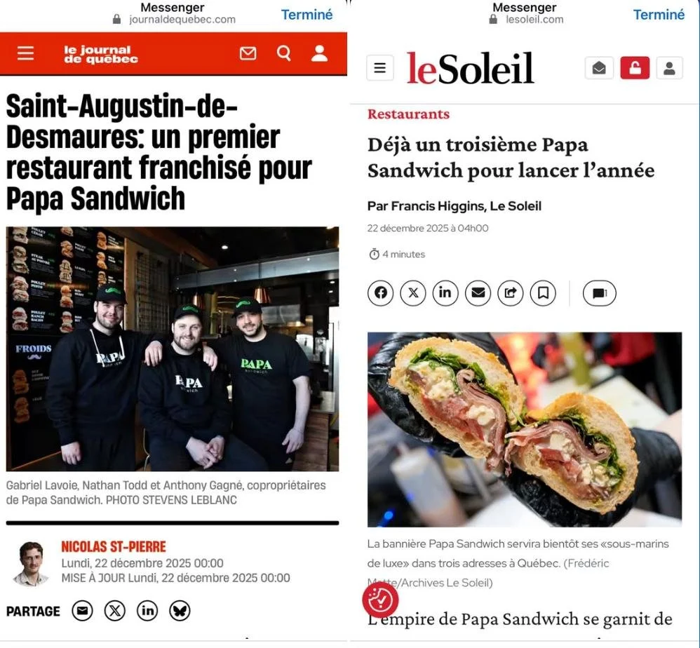 @papasandwichresto c&rsquo;est clairement un mod&egrave;le qu&eacute;b&eacute;cois inspirant.
Une id&eacute;e simple, bien ex&eacute;cut&eacute;e, port&eacute;e par le respect du produit et du monde qui l&rsquo;entoure.

Avec l&rsquo;ouverture de deu