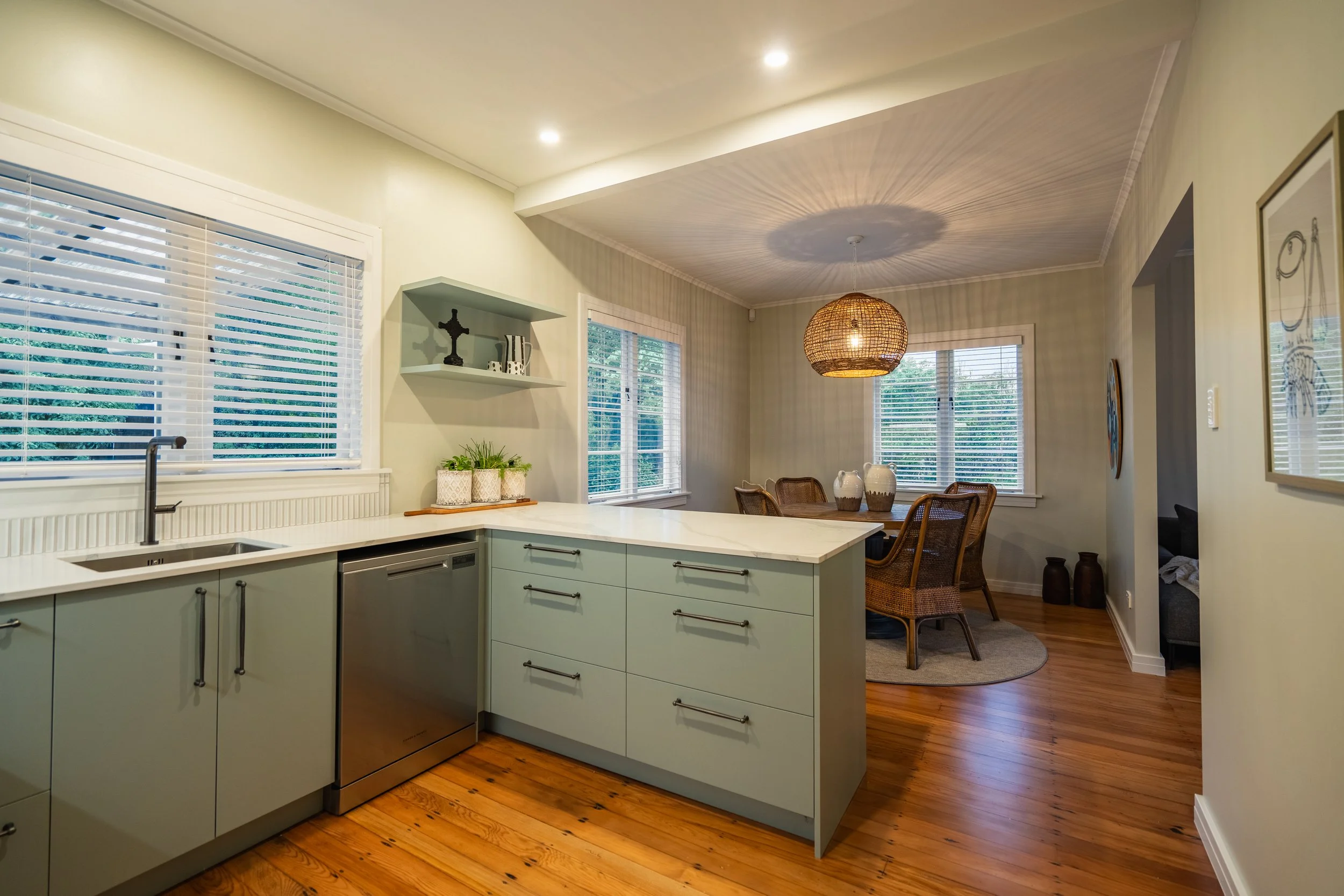 Completed Riverhead home renovation featuring stylish kitchen & bathroom upgrades.