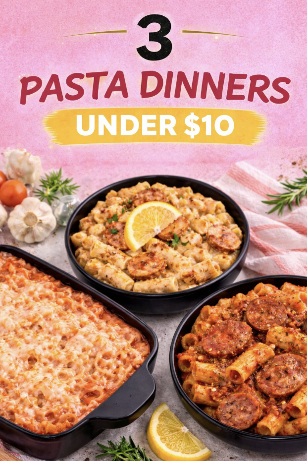 3 Pasta Dinners Under $10 That Actually Fill a Family